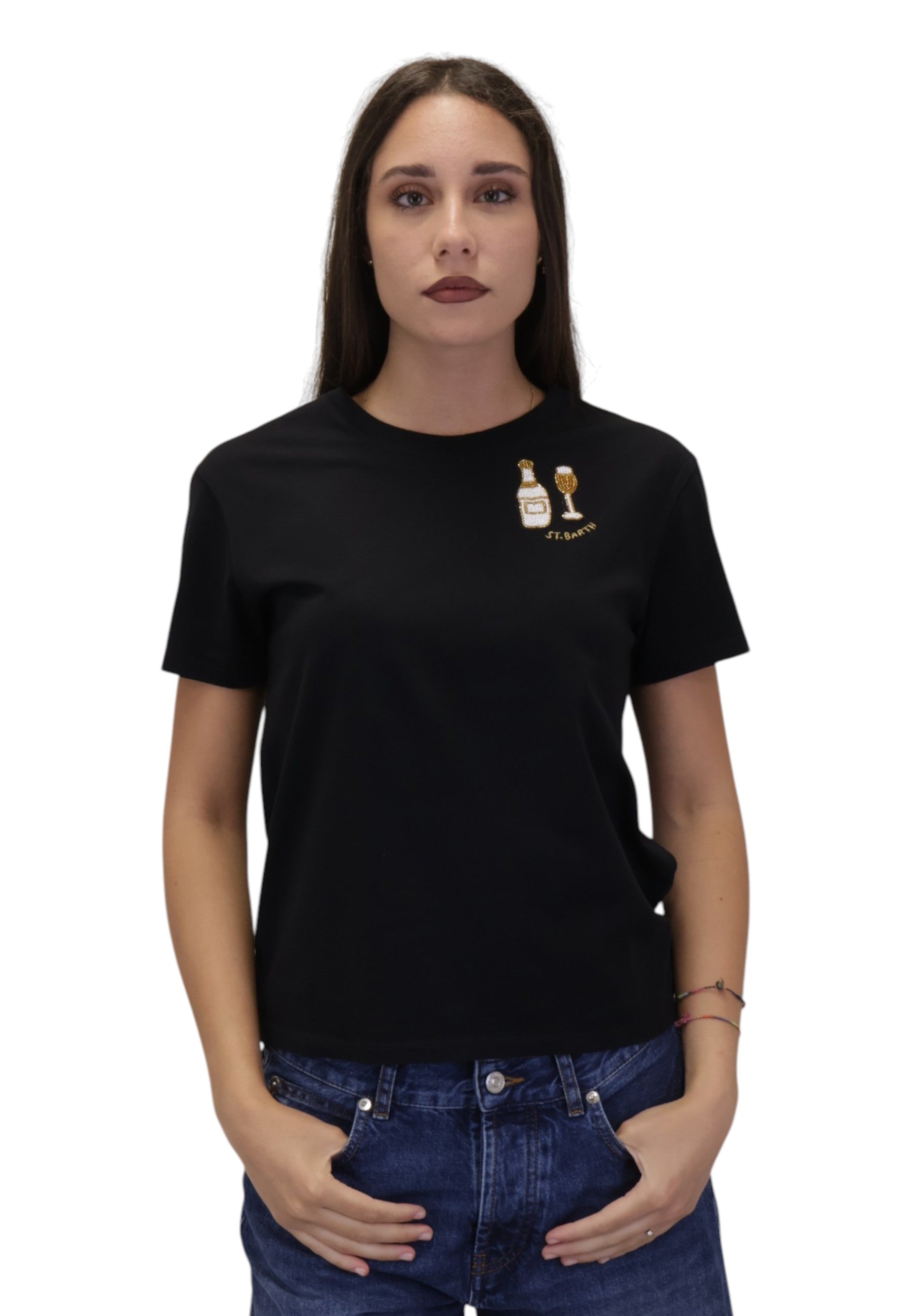 T-SHIRT Nero Mc2 Saint Barth