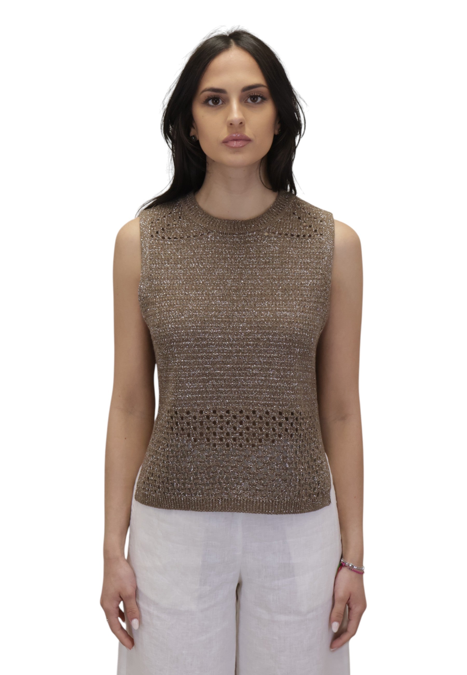 MAGLIE A GIROCOLLO Marrone Mc2 Saint Barth