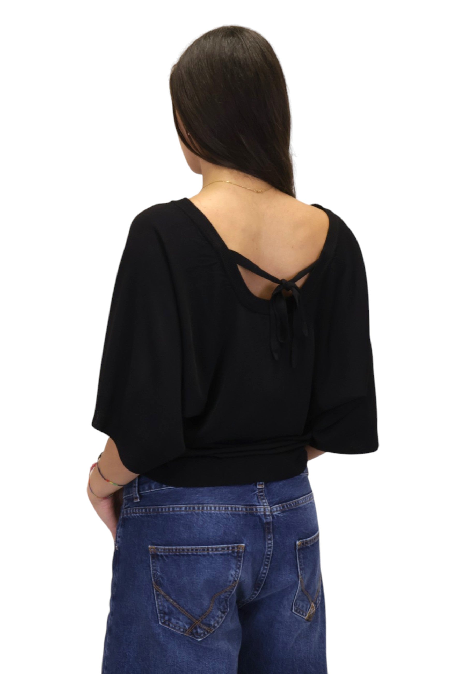MAGLIE A V Nero Solotre