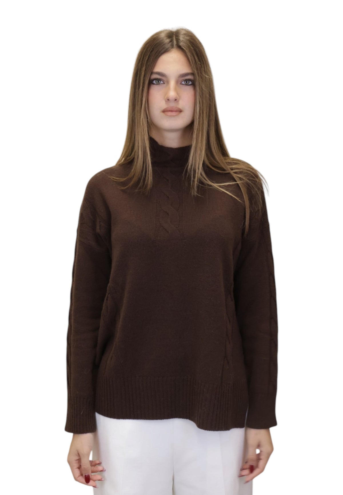 MAGLIE A LUPETTO Marrone Kangra