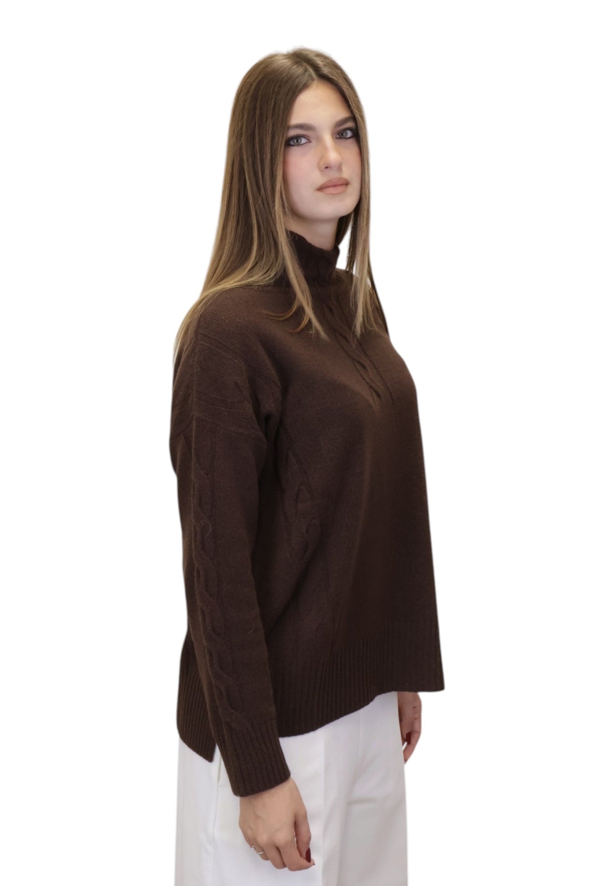 MAGLIE A LUPETTO Marrone Kangra