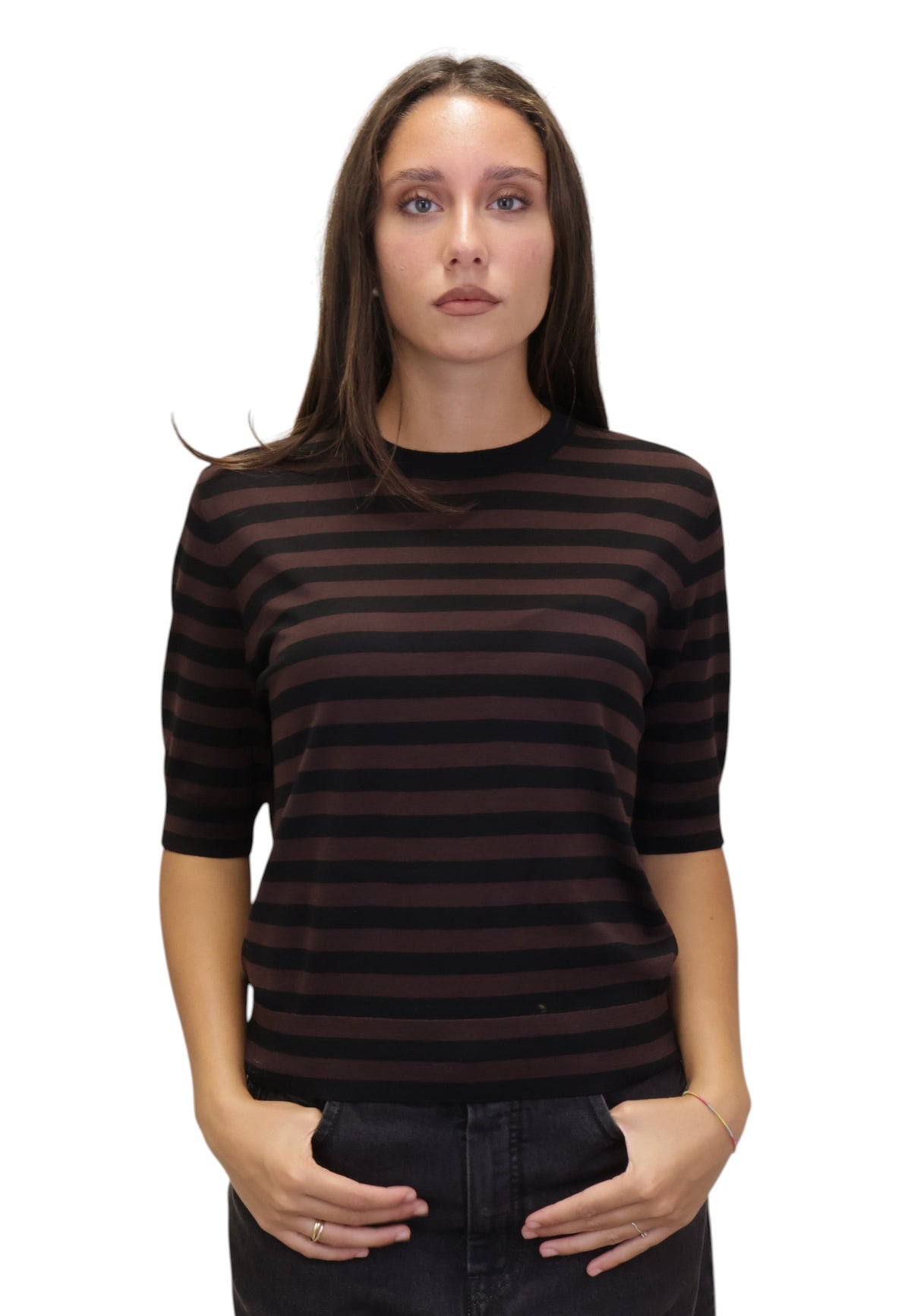 MAGLIE A GIROCOLLO Marrone Kangra