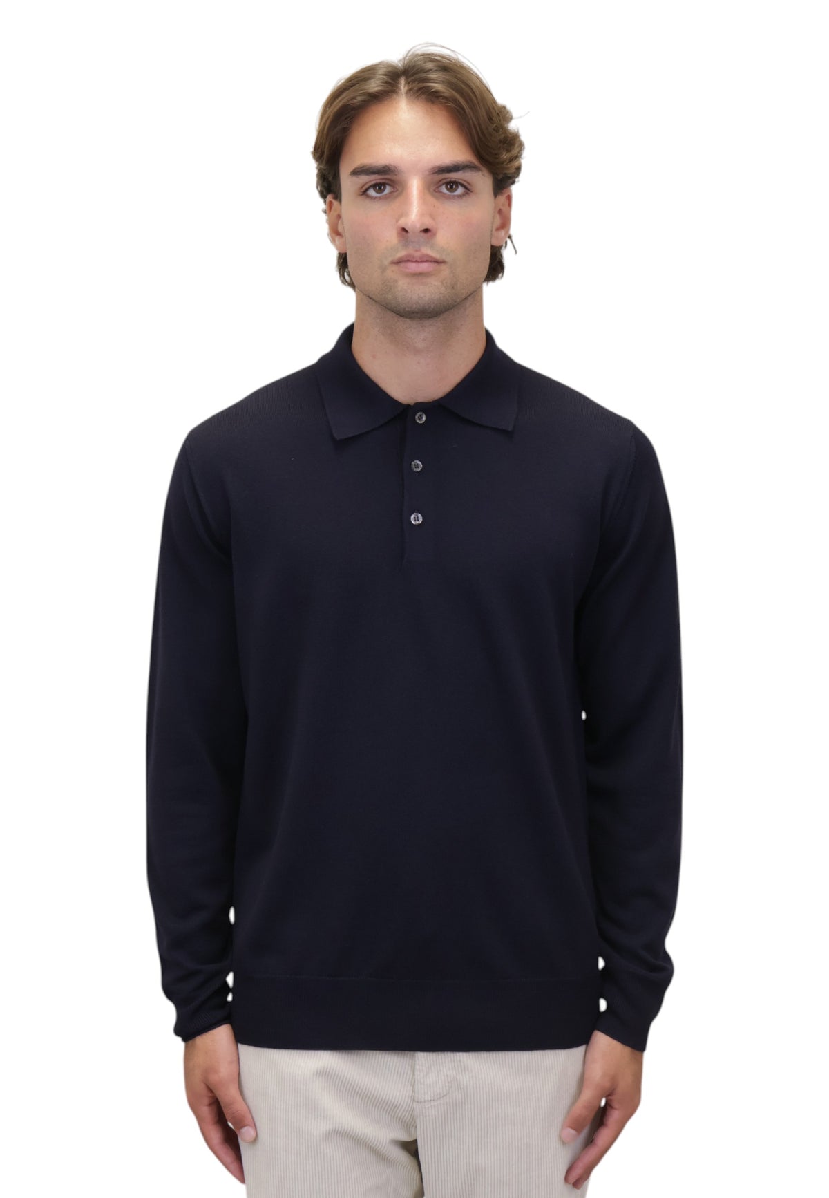 POLO A MANICA LUNGA Blu Altea