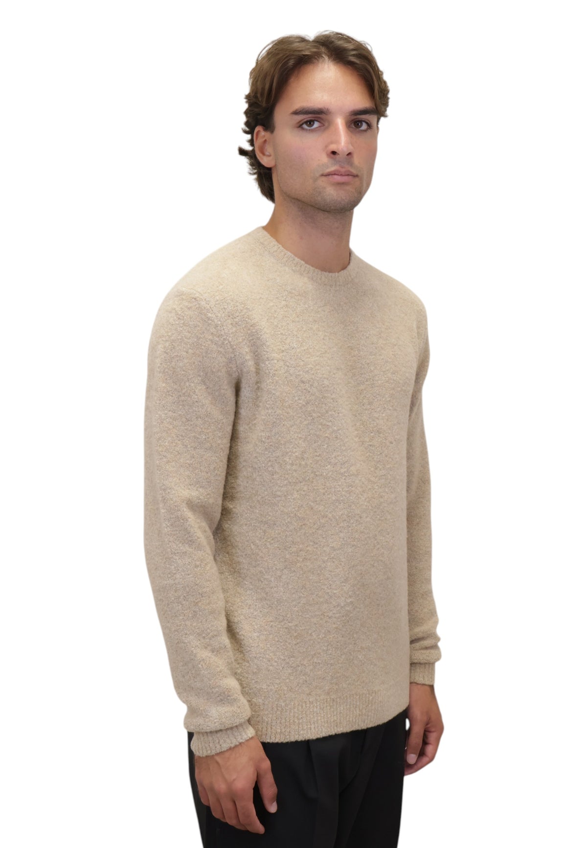MAGLIE A GIROCOLLO Beige Rrd
