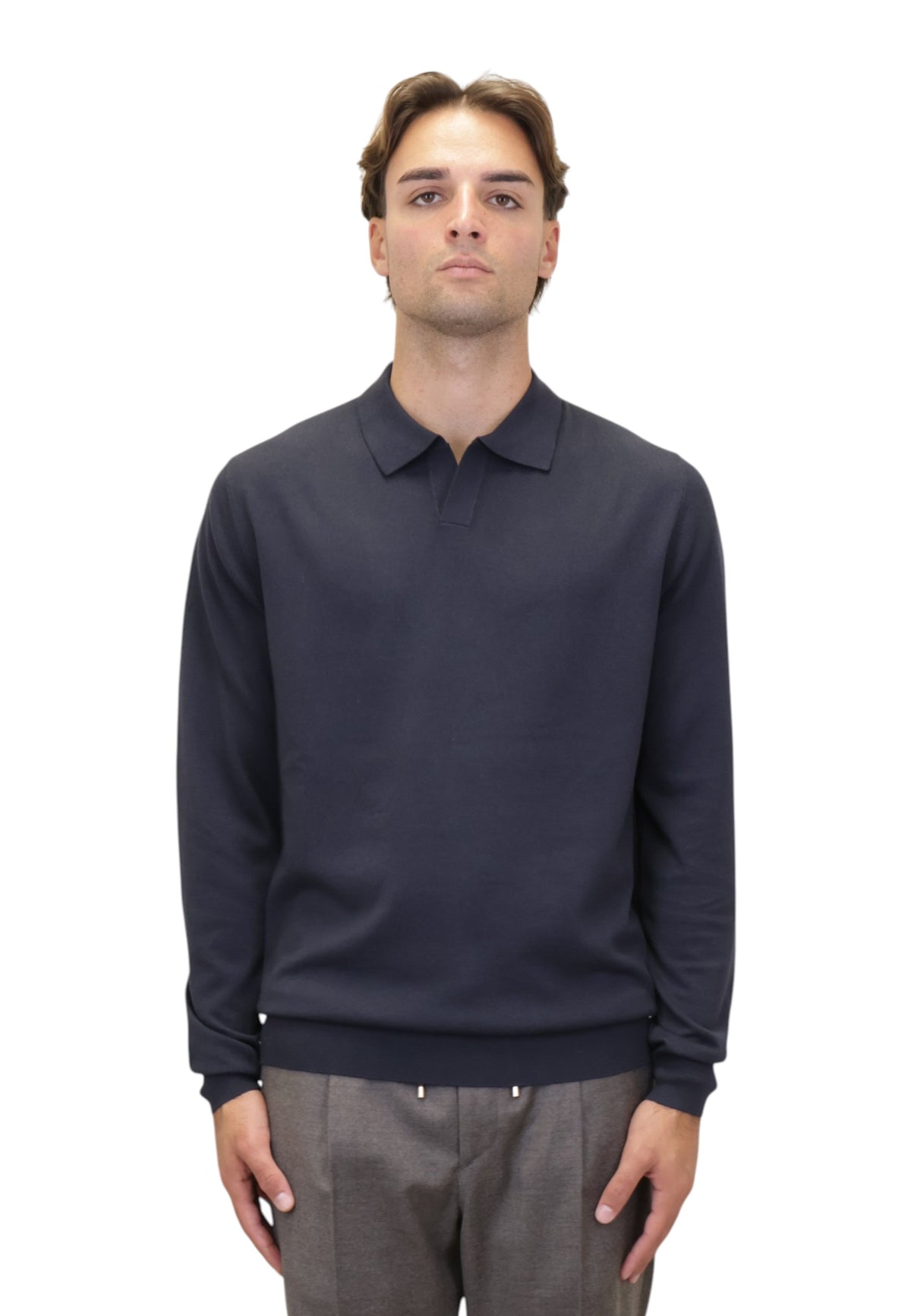 POLO A MANICA LUNGA Blu People Of Shibuya
