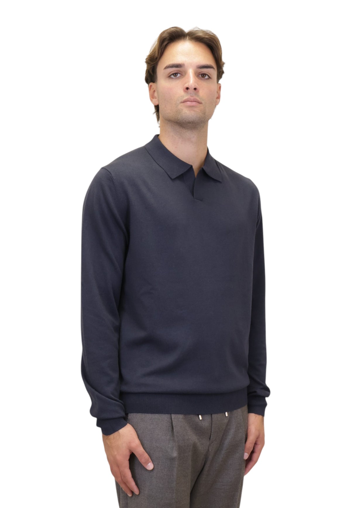 POLO A MANICA LUNGA Blu People Of Shibuya