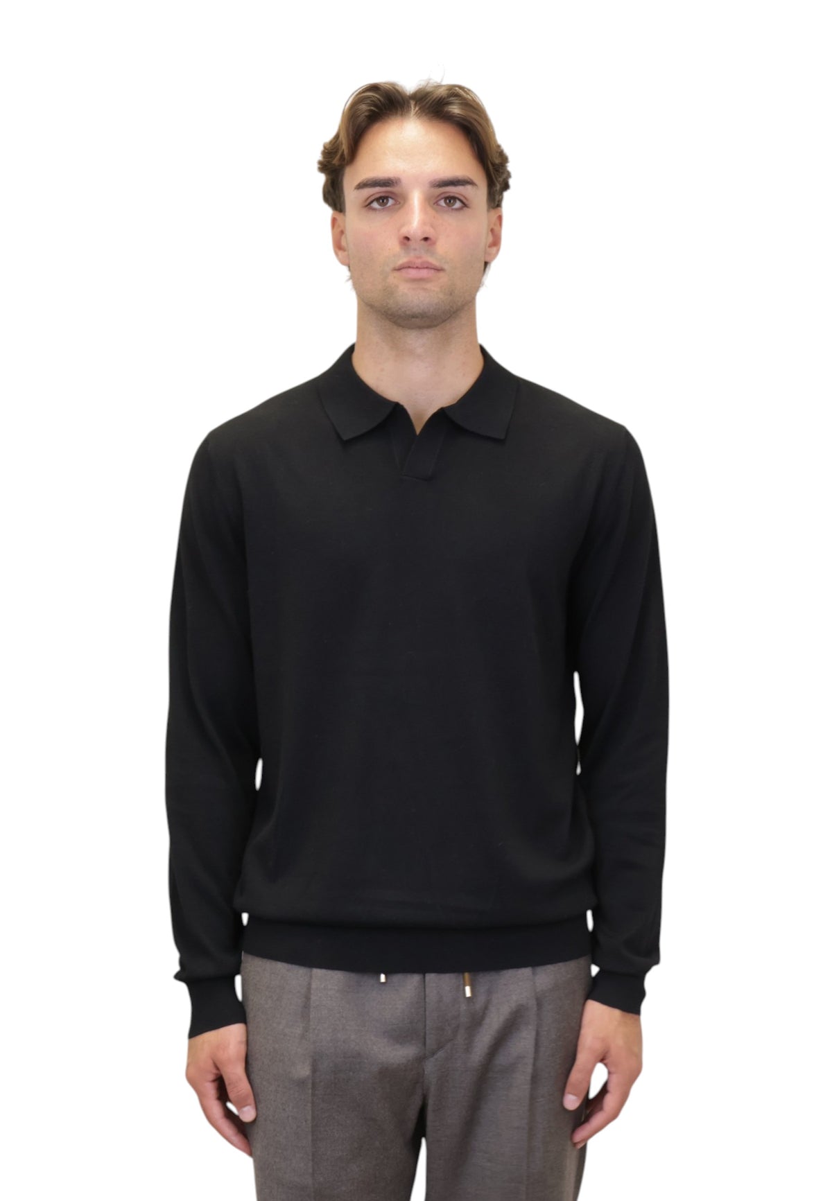 POLO A MANICA LUNGA Nero People Of Shibuya