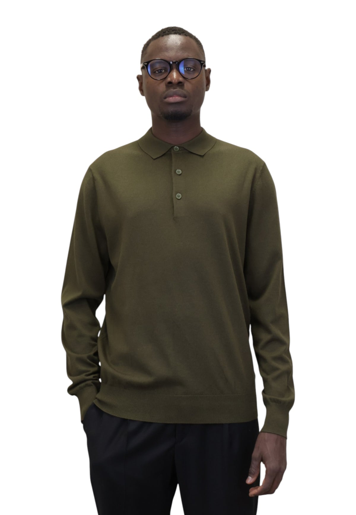 POLO A MANICA LUNGA Verde People Of Shibuya