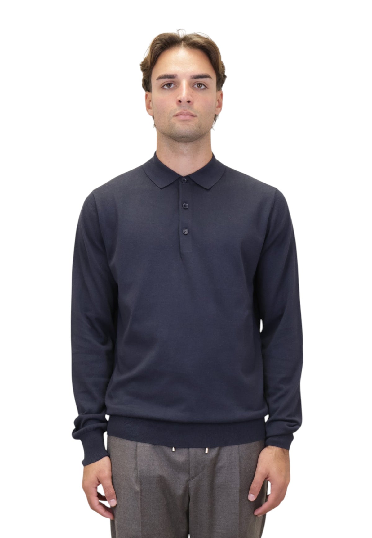 POLO A MANICA LUNGA Blu People Of Shibuya