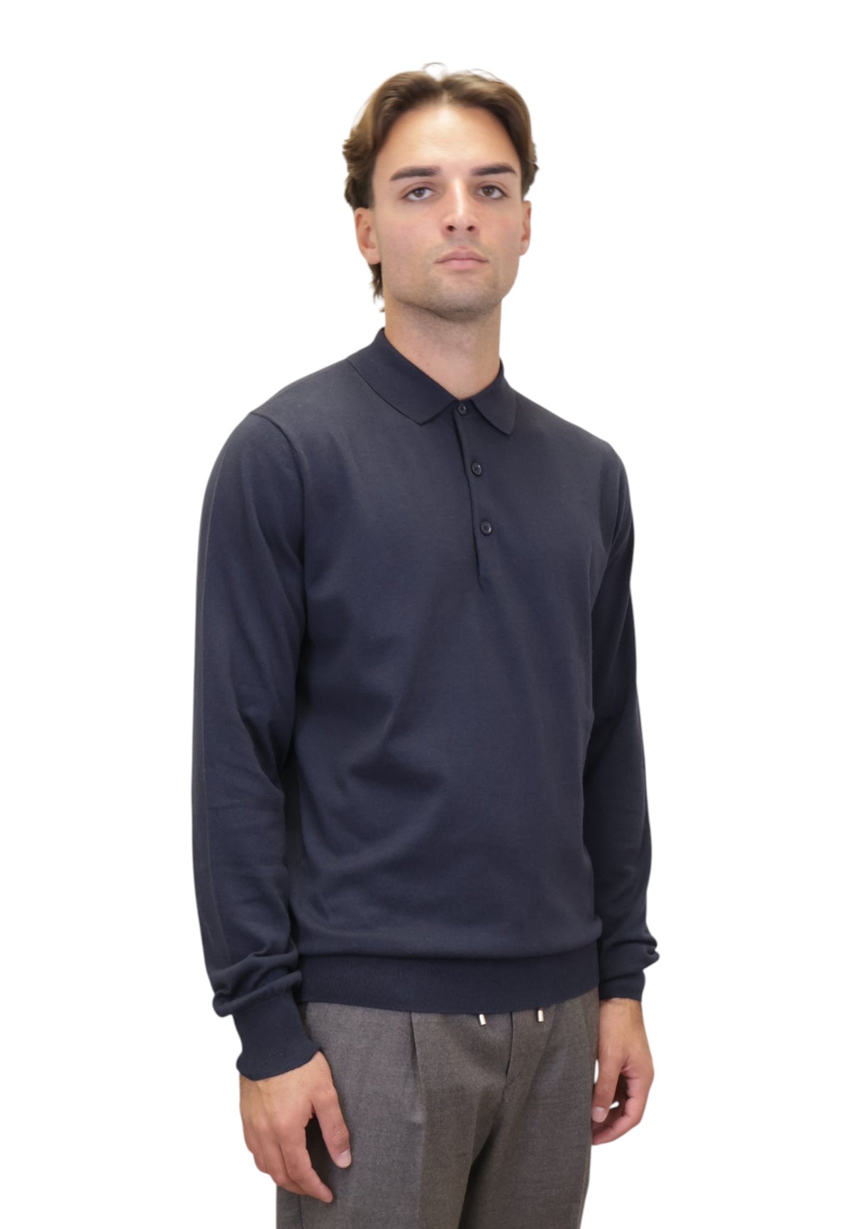 POLO A MANICA LUNGA Blu People Of Shibuya