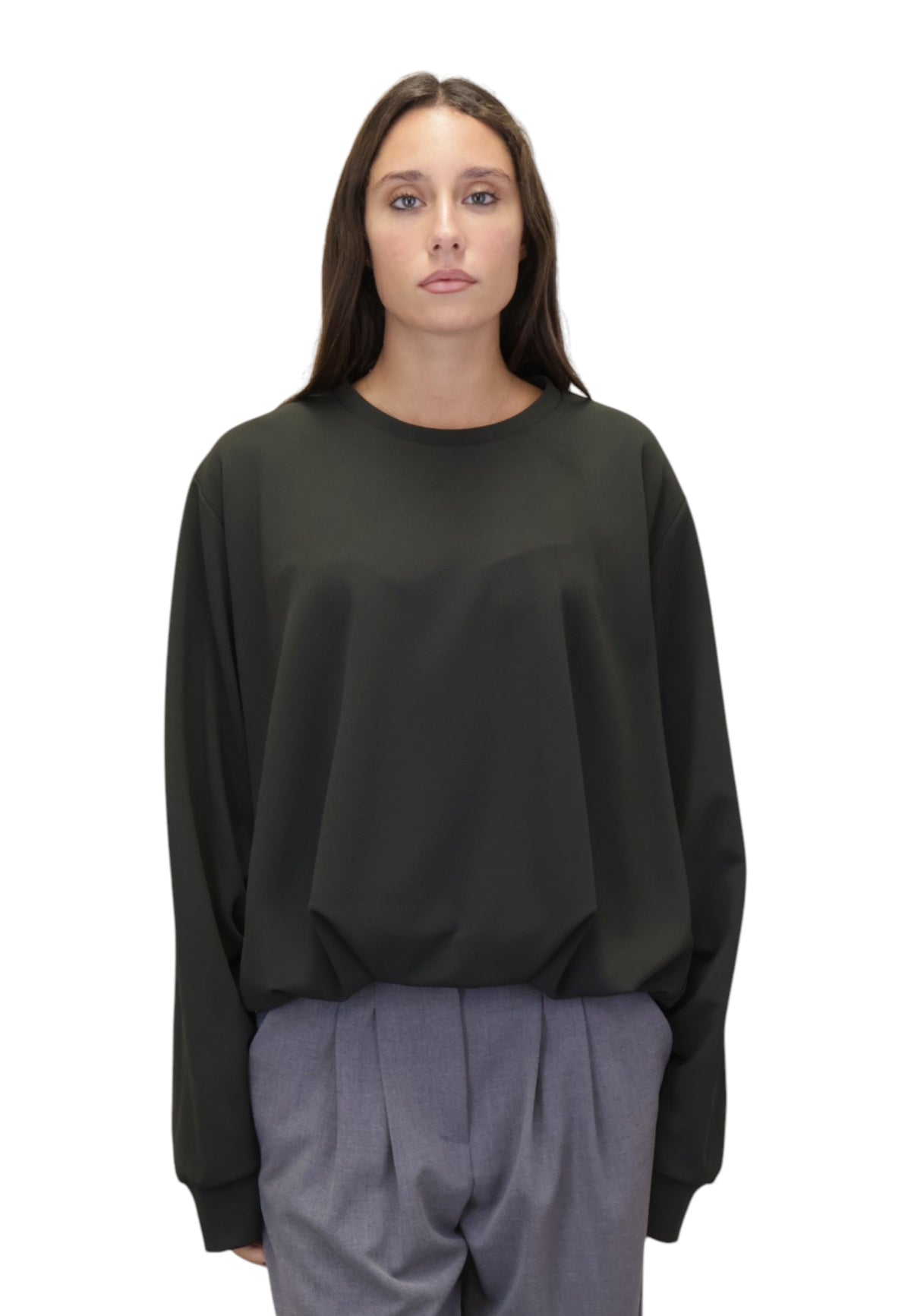 MAGLIE A GIROCOLLO Verde Meimei J