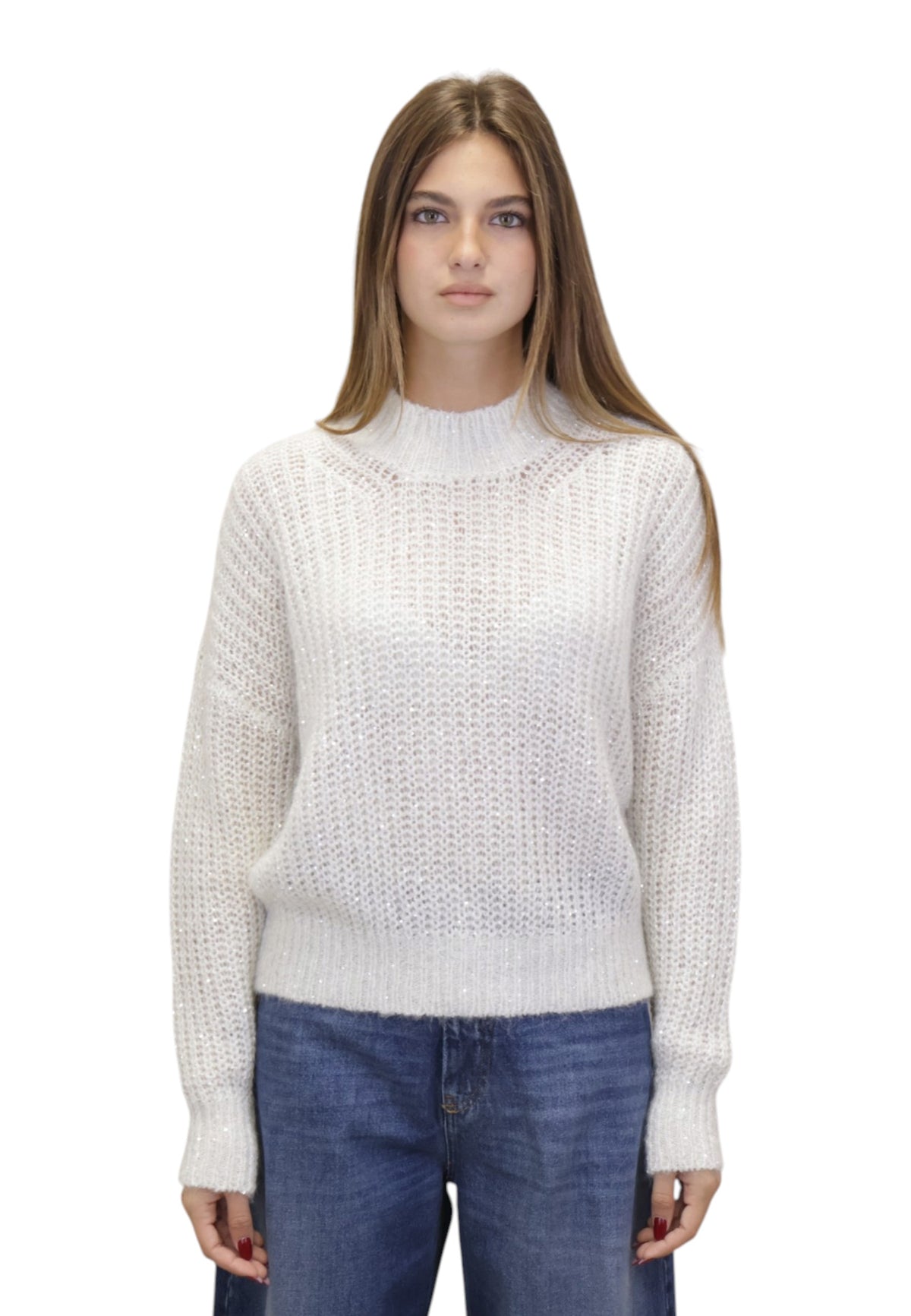MAGLIE A GIROCOLLO Bianco Meimei J