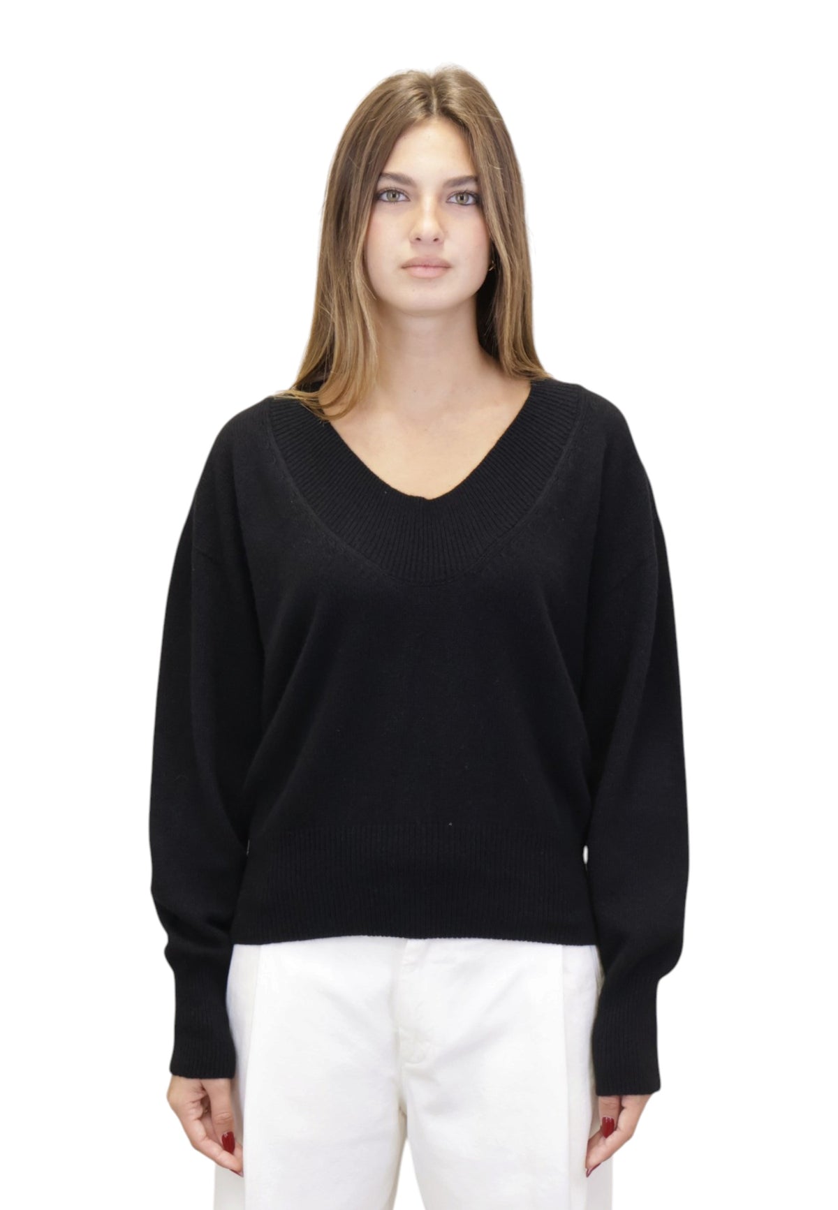 MAGLIE A V Nero Liviana Conti