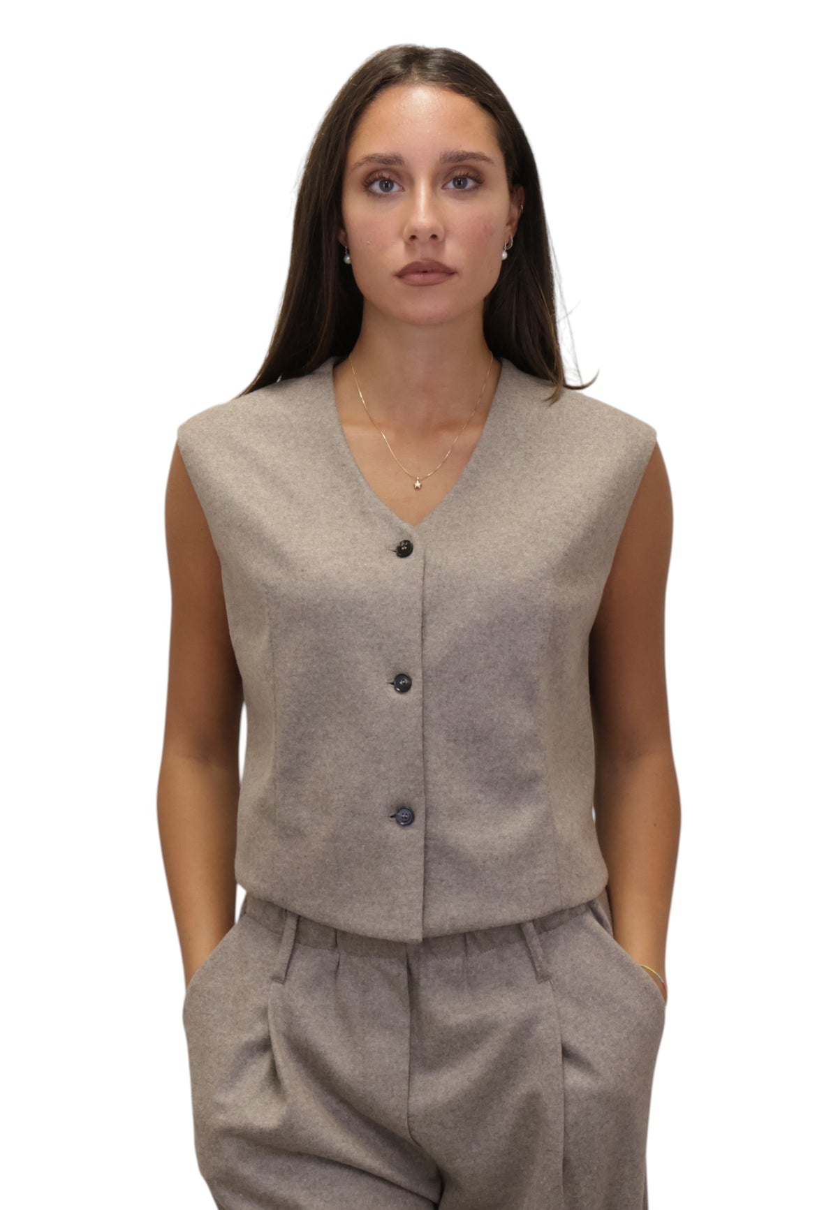 GILET Marrone Liviana Conti
