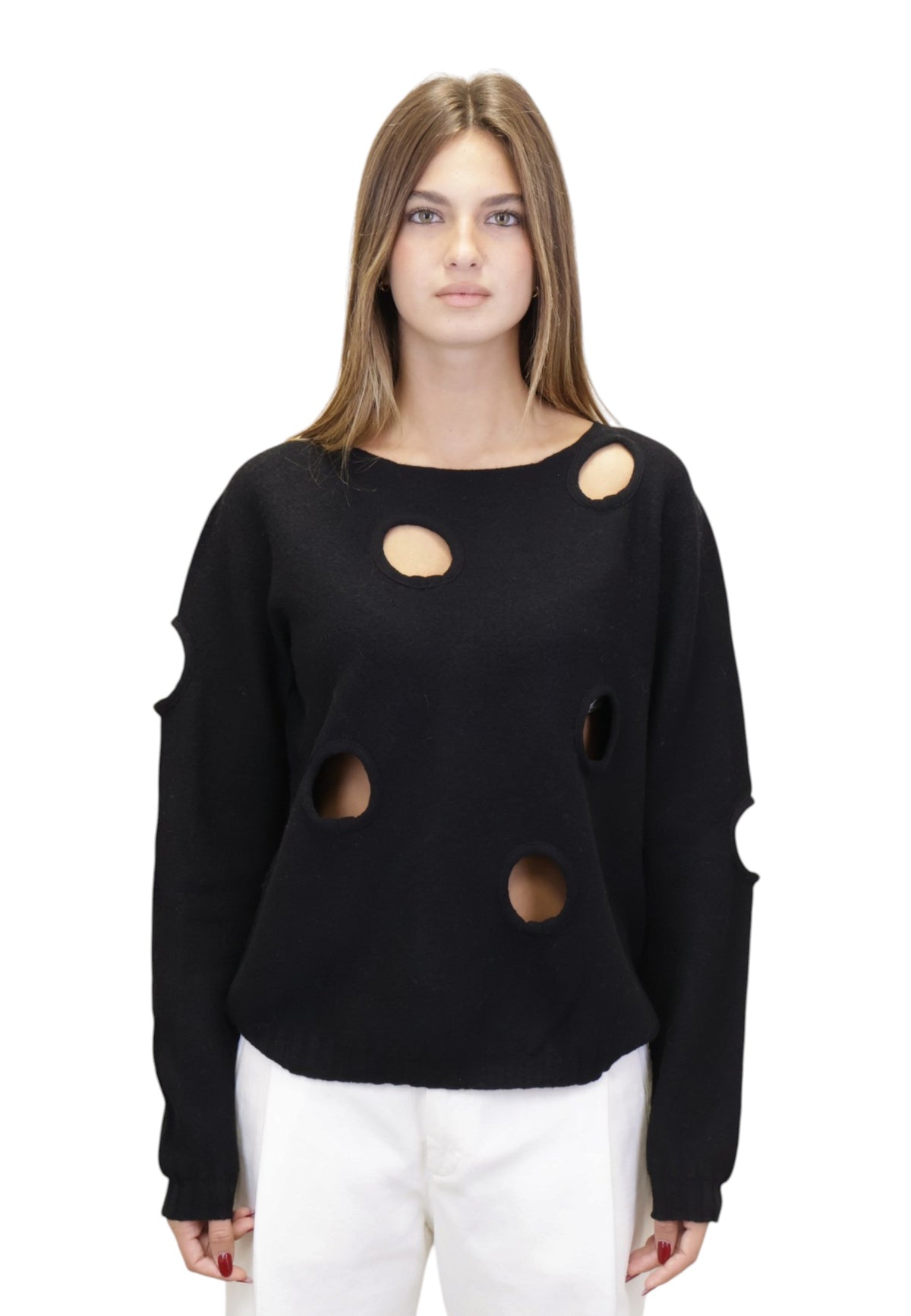 MAGLIE A GIROCOLLO Nero Liviana Conti