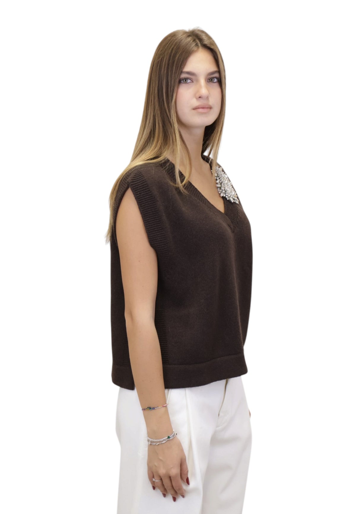 GILET Marrone Liviana Conti
