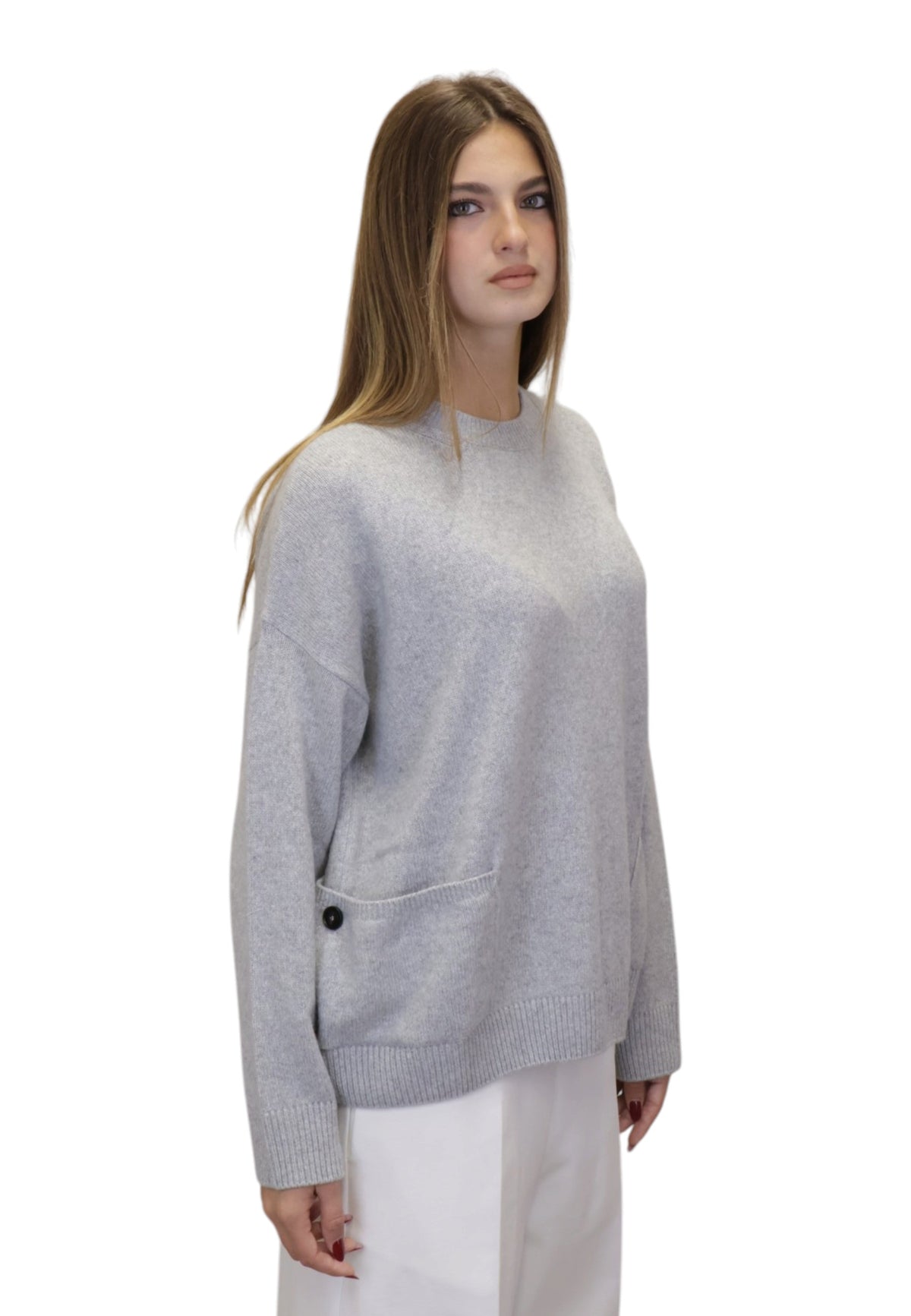 MAGLIE A GIROCOLLO Grigio Liviana Conti