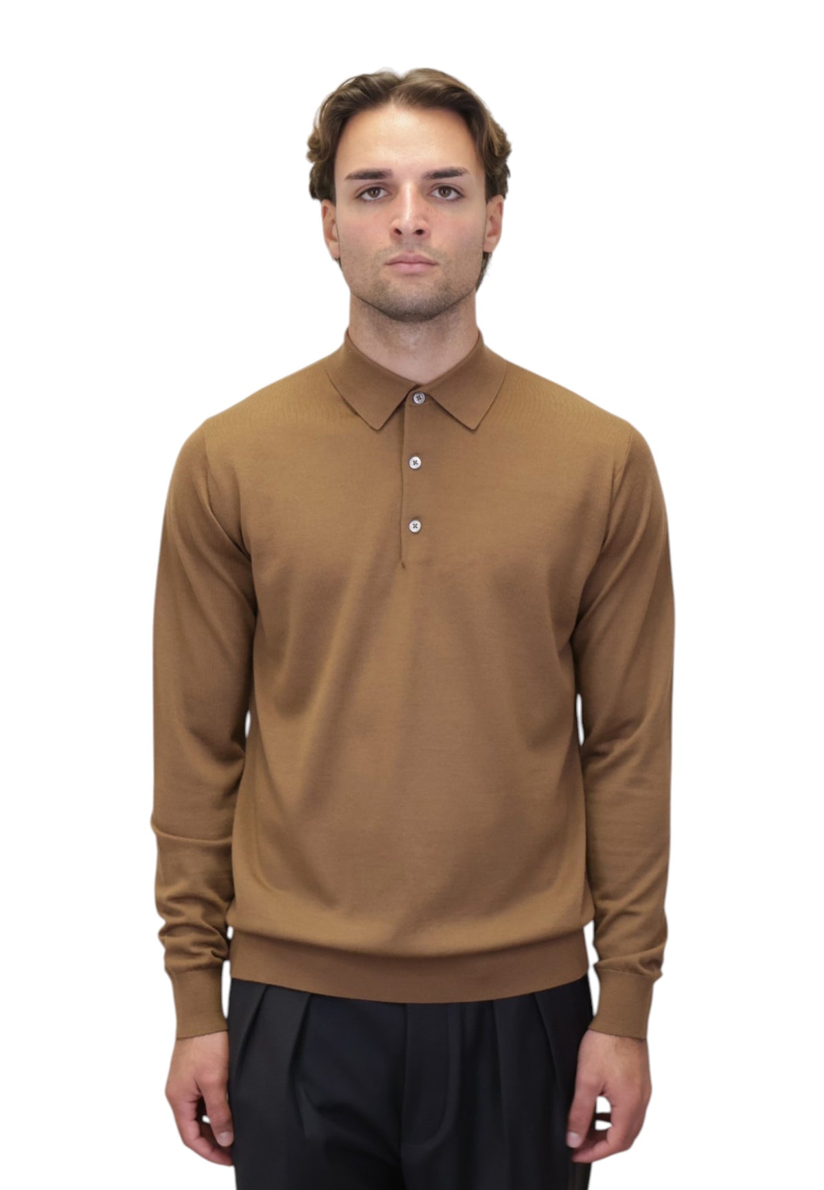 POLO A MANICA LUNGA Beige Jean Paul