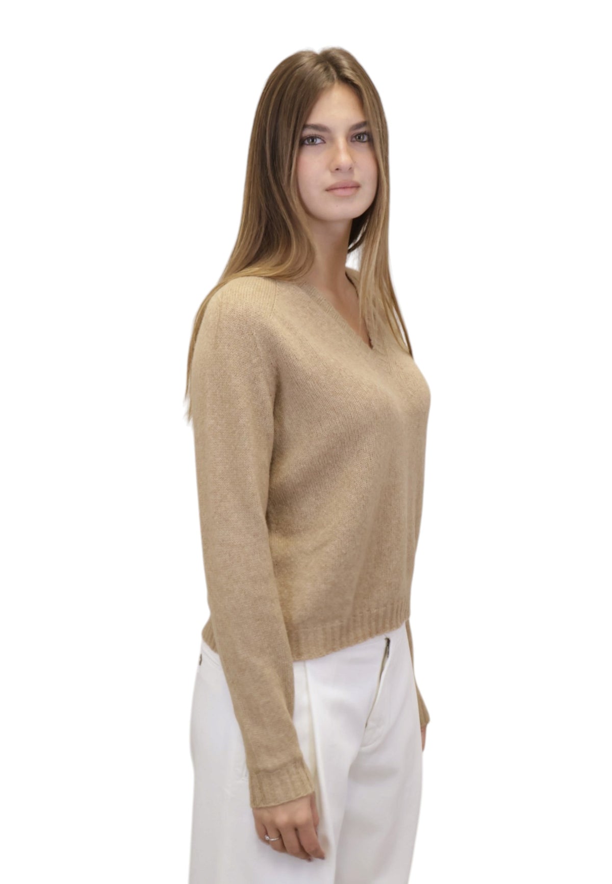 MAGLIE A V Beige Roberto Collina