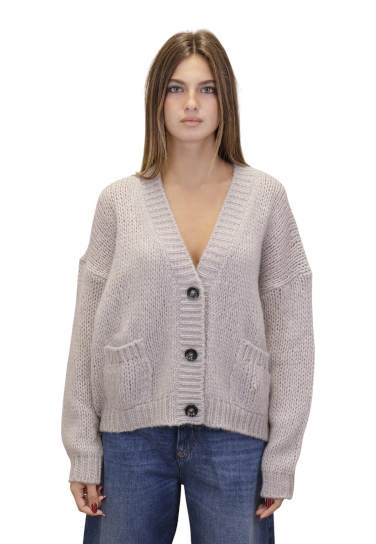 CARDIGAN Grigio Roberto Collina