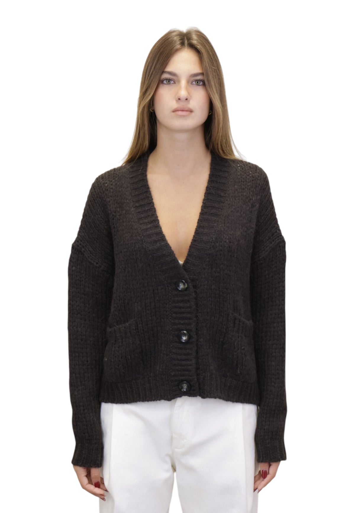 CARDIGAN Marrone Roberto Collina