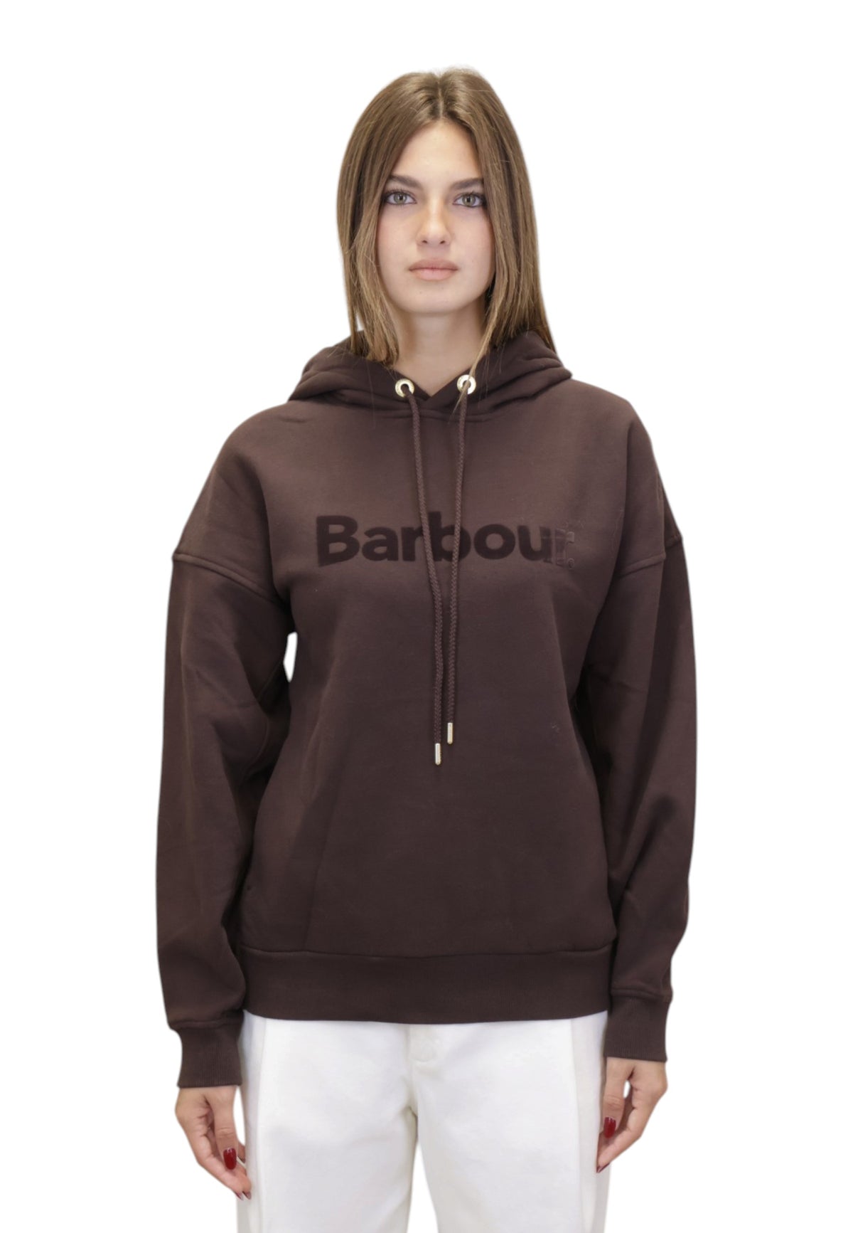 FELPE CON CAPPUCCIO Marrone Barbour