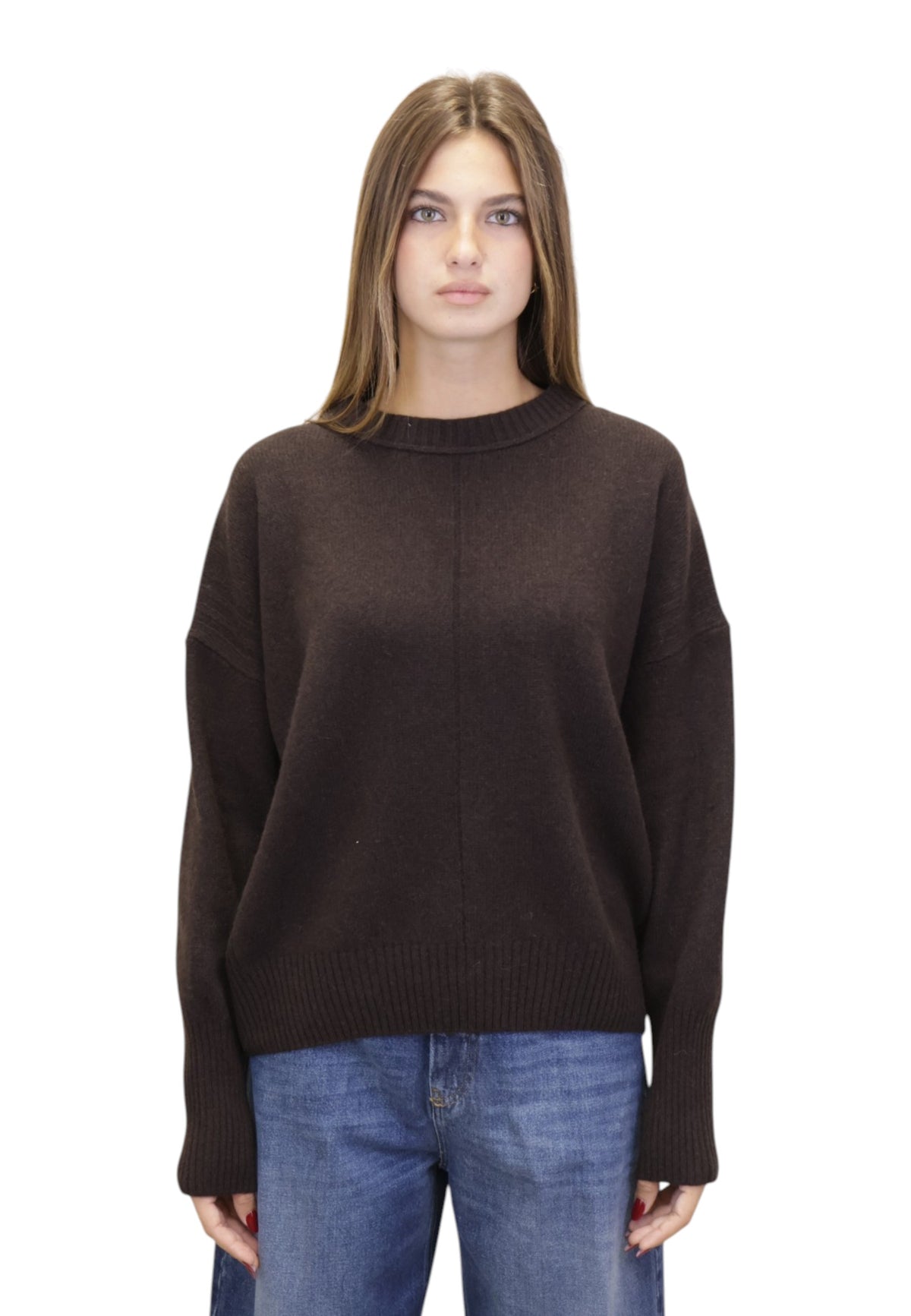 MAGLIE A GIROCOLLO Marrone Daniele Fiesoli Collezione N_ø1