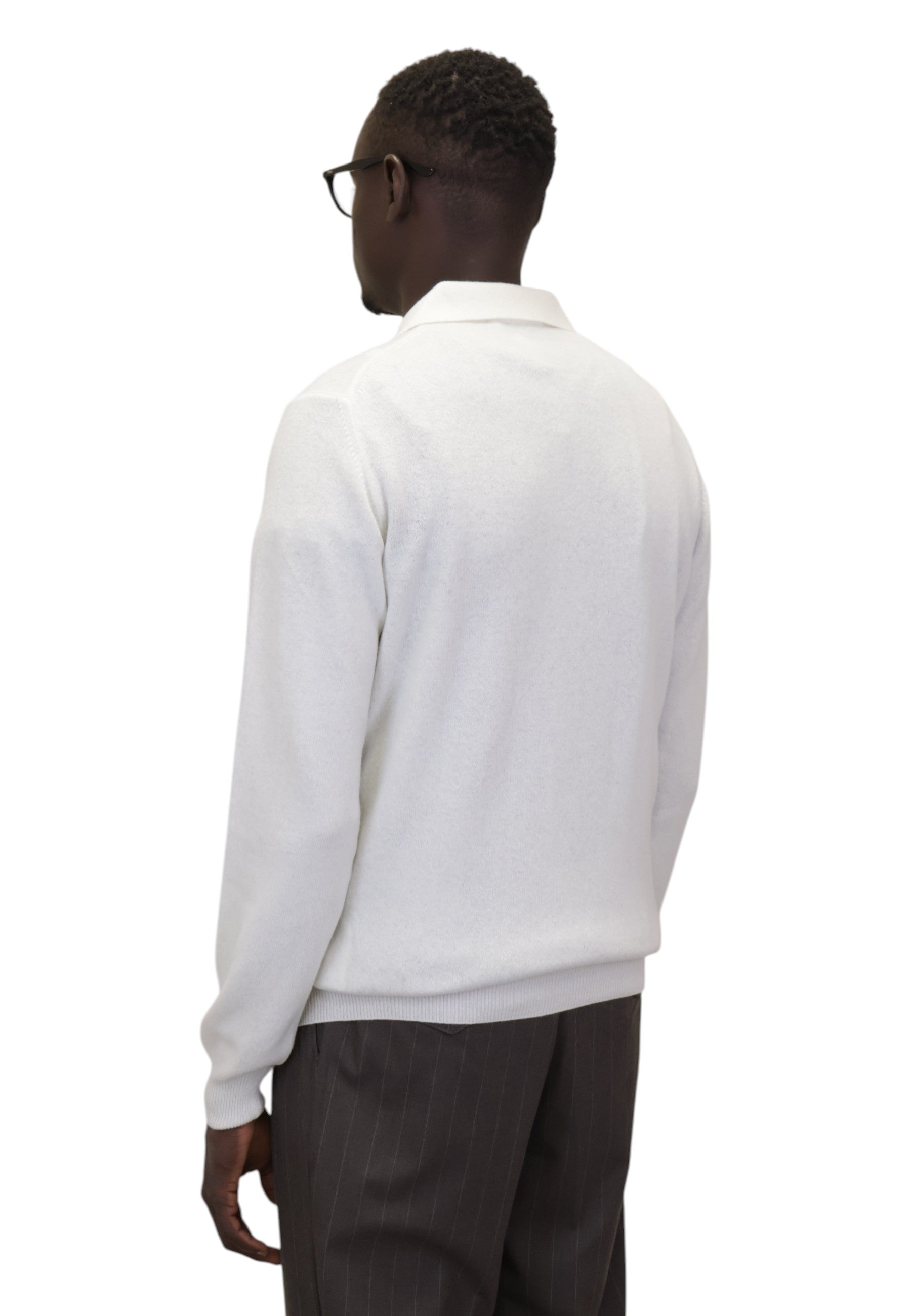POLO A MANICA LUNGA Bianco Della Spiga