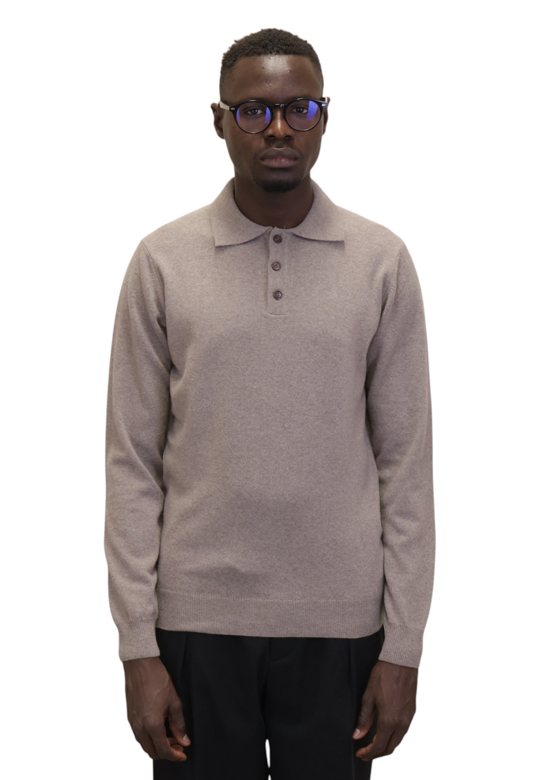 POLO A MANICA LUNGA Beige Della Spiga