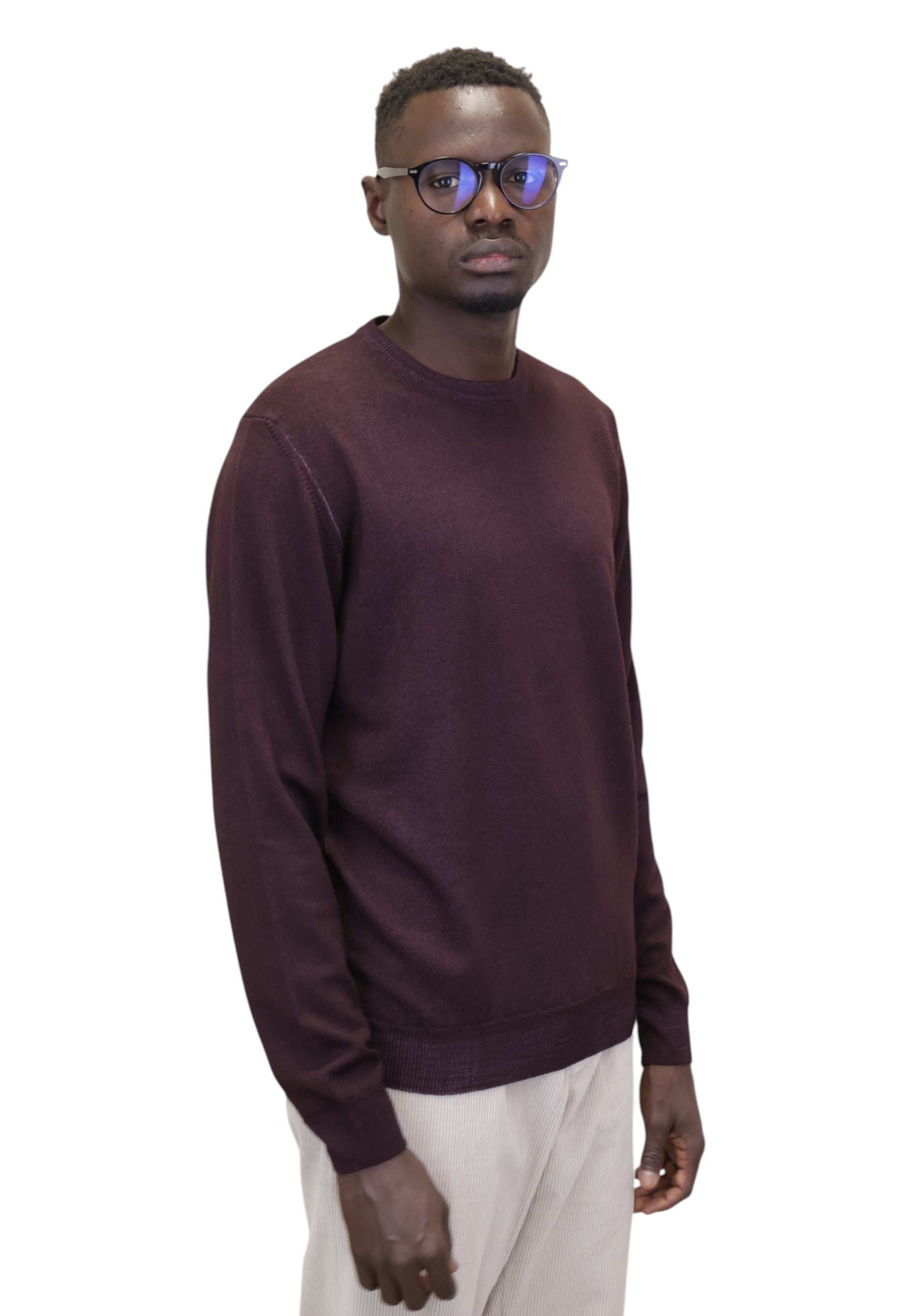 MAGLIE A GIROCOLLO Bordeaux Della Spiga