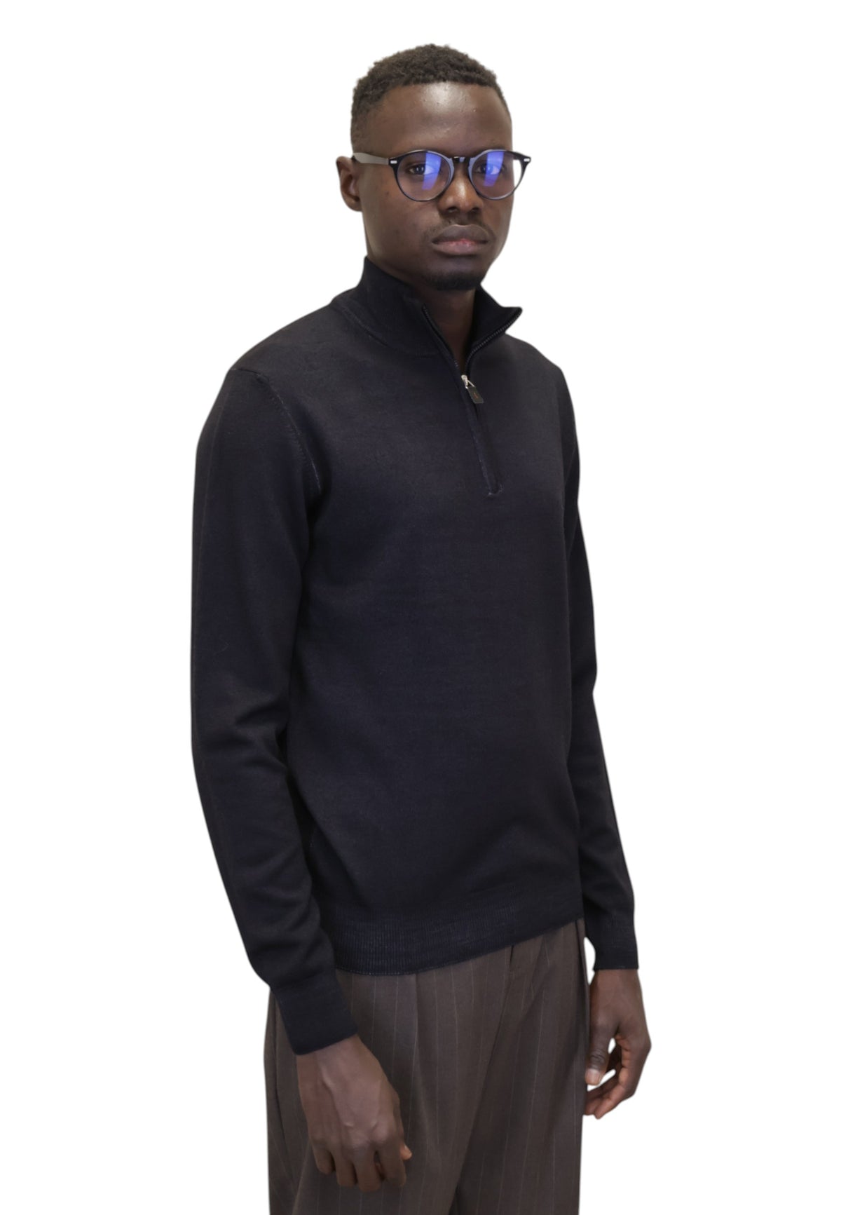 MAGLIE CON ZIP Nero Della Spiga