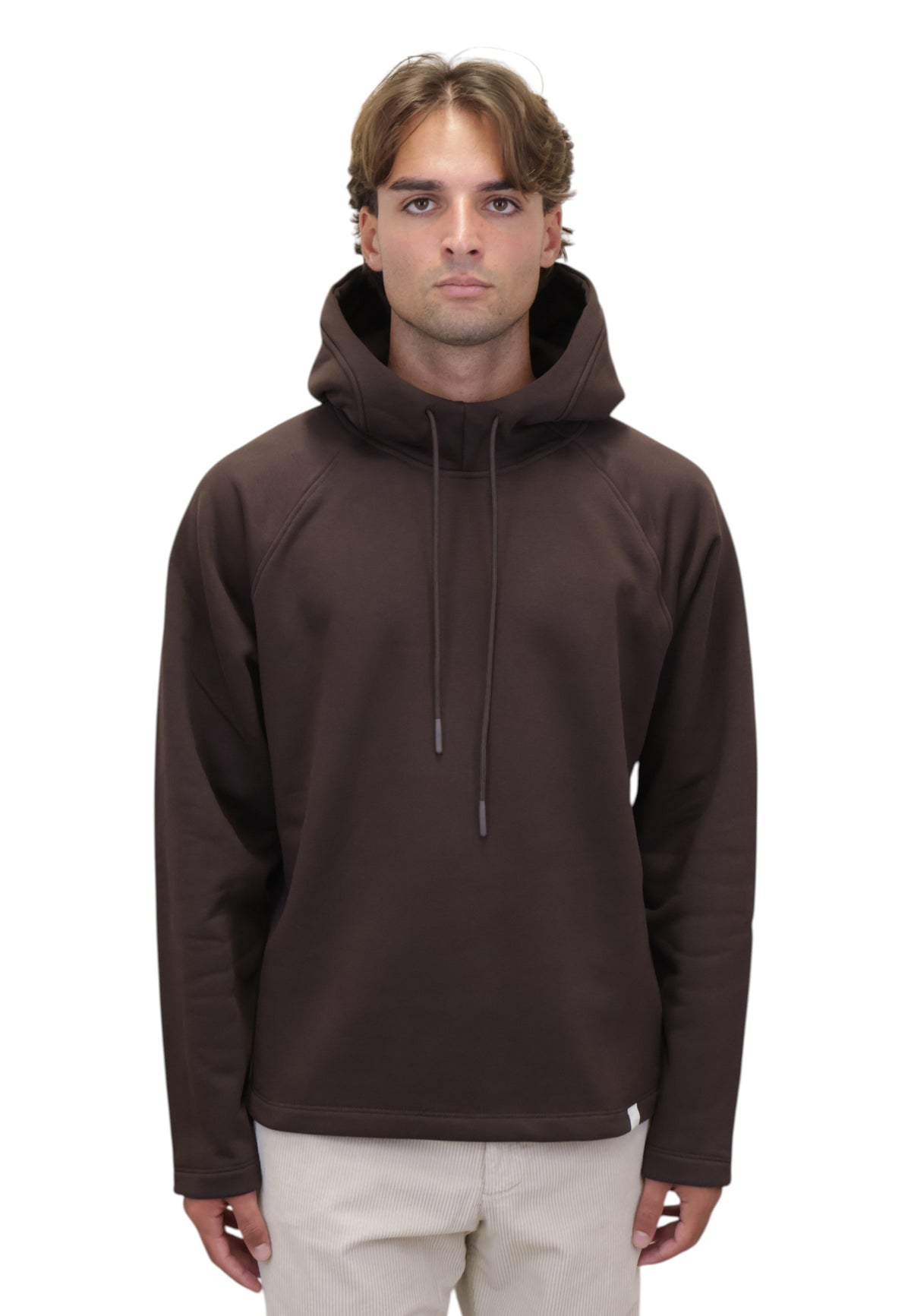 FELPE CON CAPPUCCIO Marrone Woc