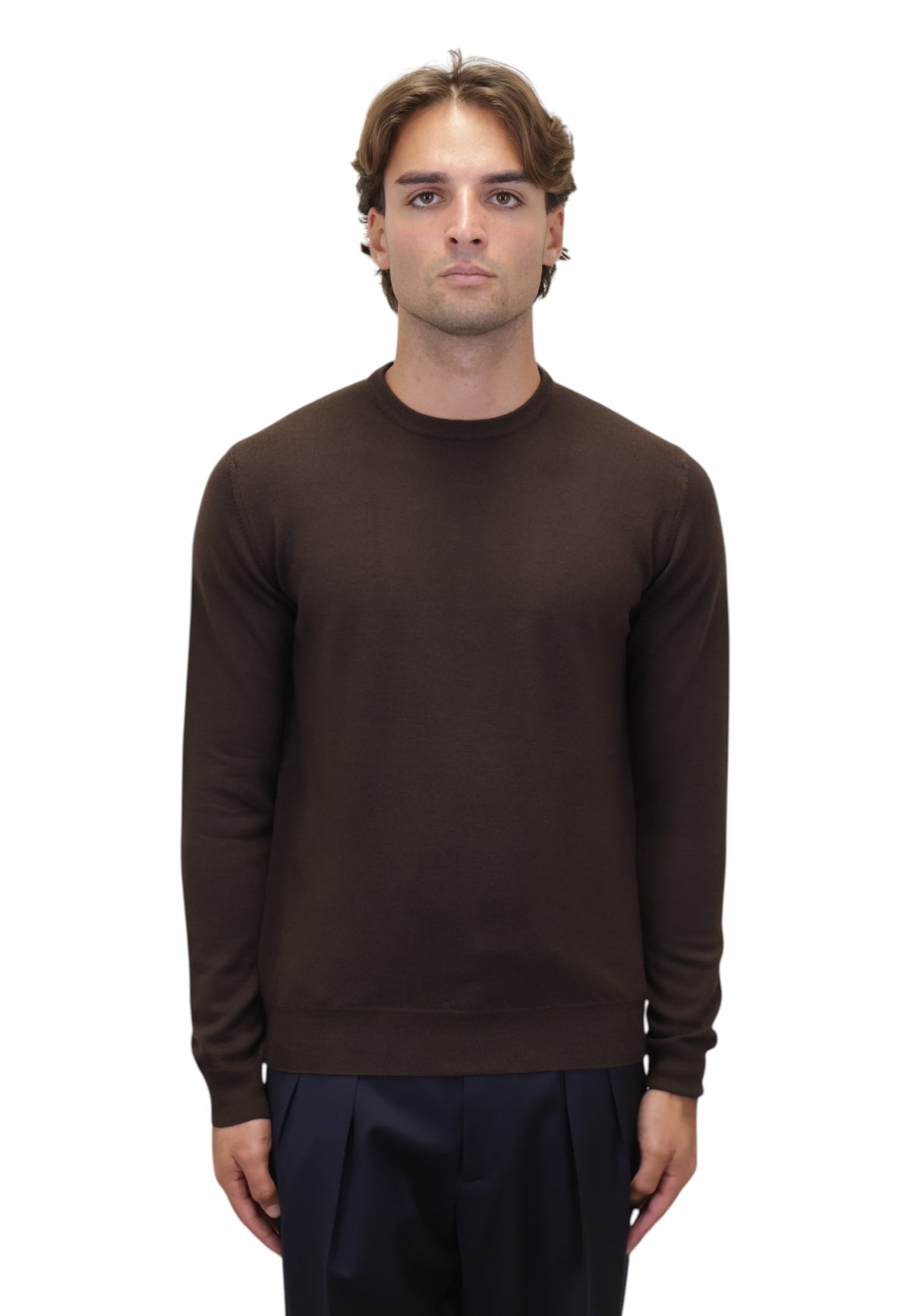 MAGLIE A GIROCOLLO Marrone Della Spiga