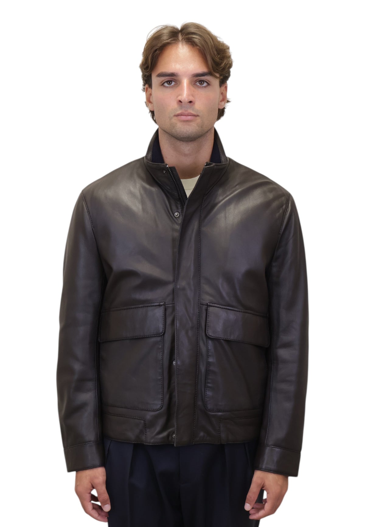 GIUBBOTTI IN PELLE Marrone Authority