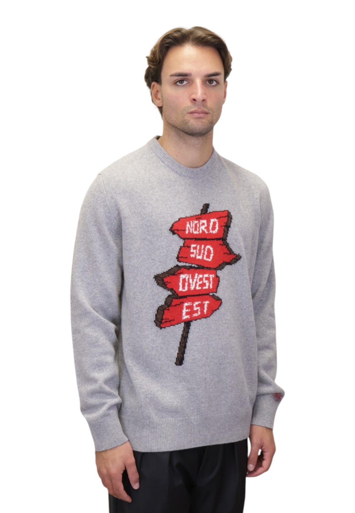 MAGLIE A GIROCOLLO Grigio Mc2 Saint Barth