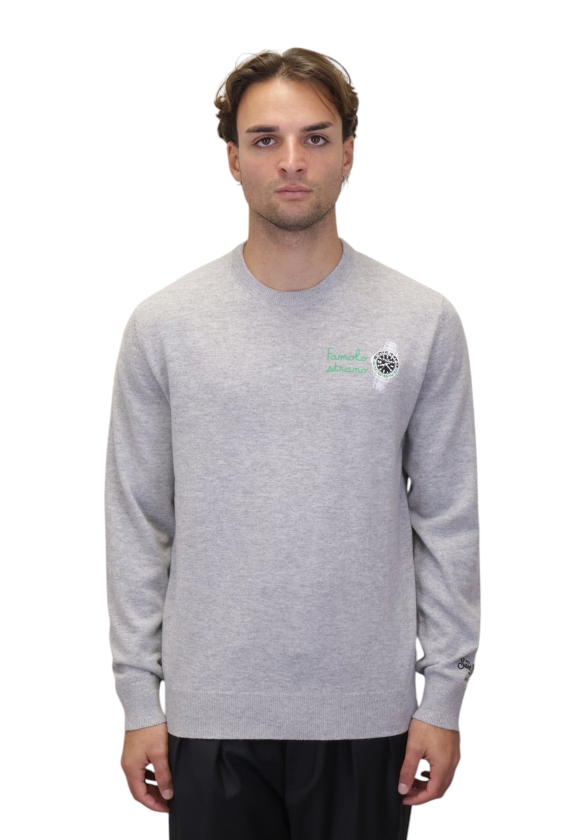 MAGLIE A GIROCOLLO Grigio Mc2 Saint Barth