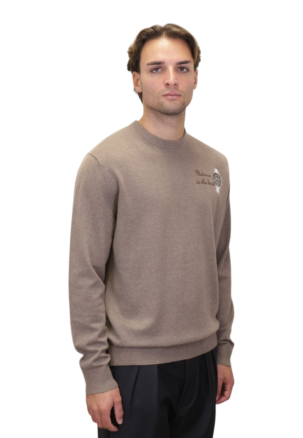 MAGLIE A GIROCOLLO Marrone Mc2 Saint Barth