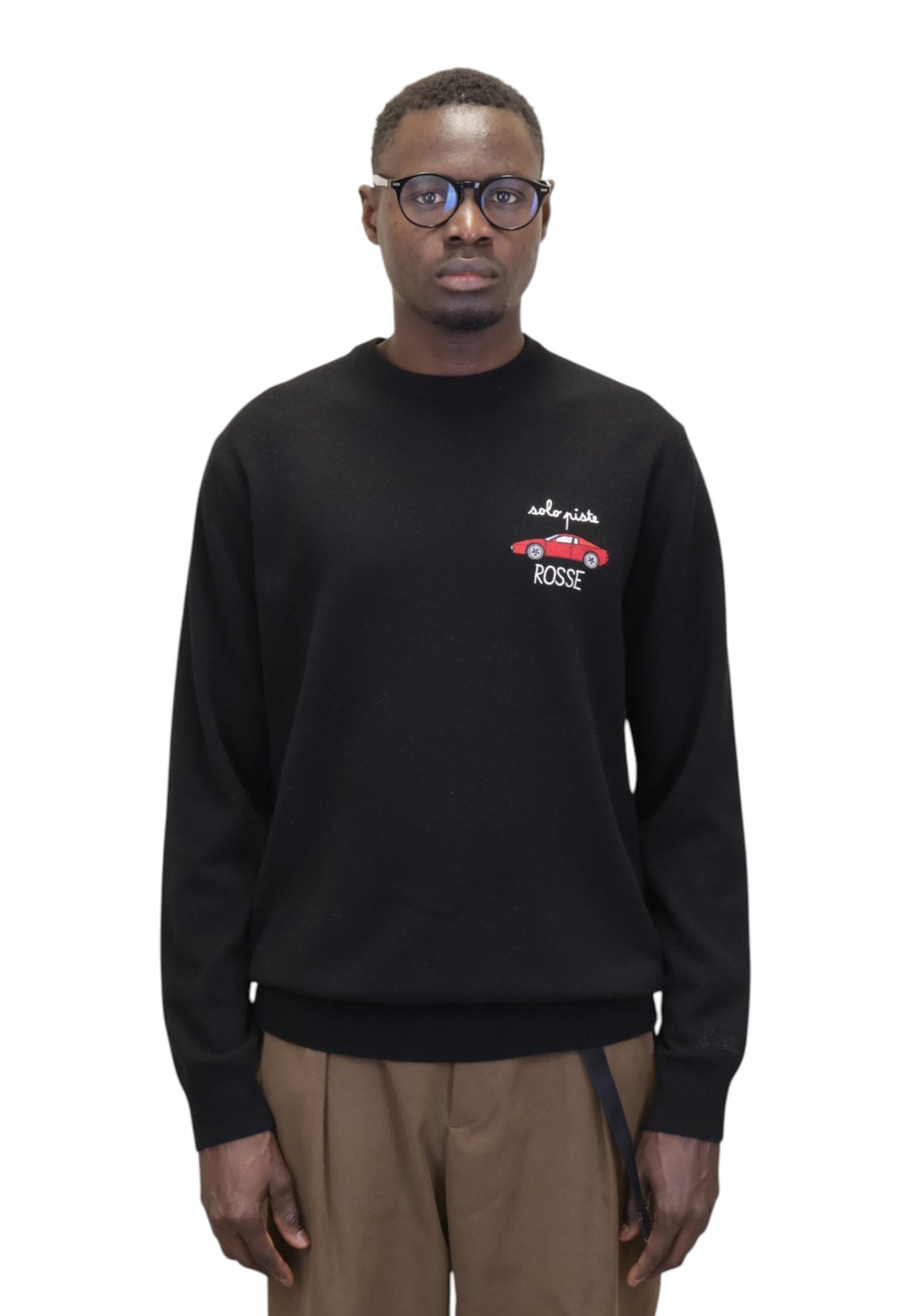 MAGLIE A GIROCOLLO Nero Mc2 Saint Barth
