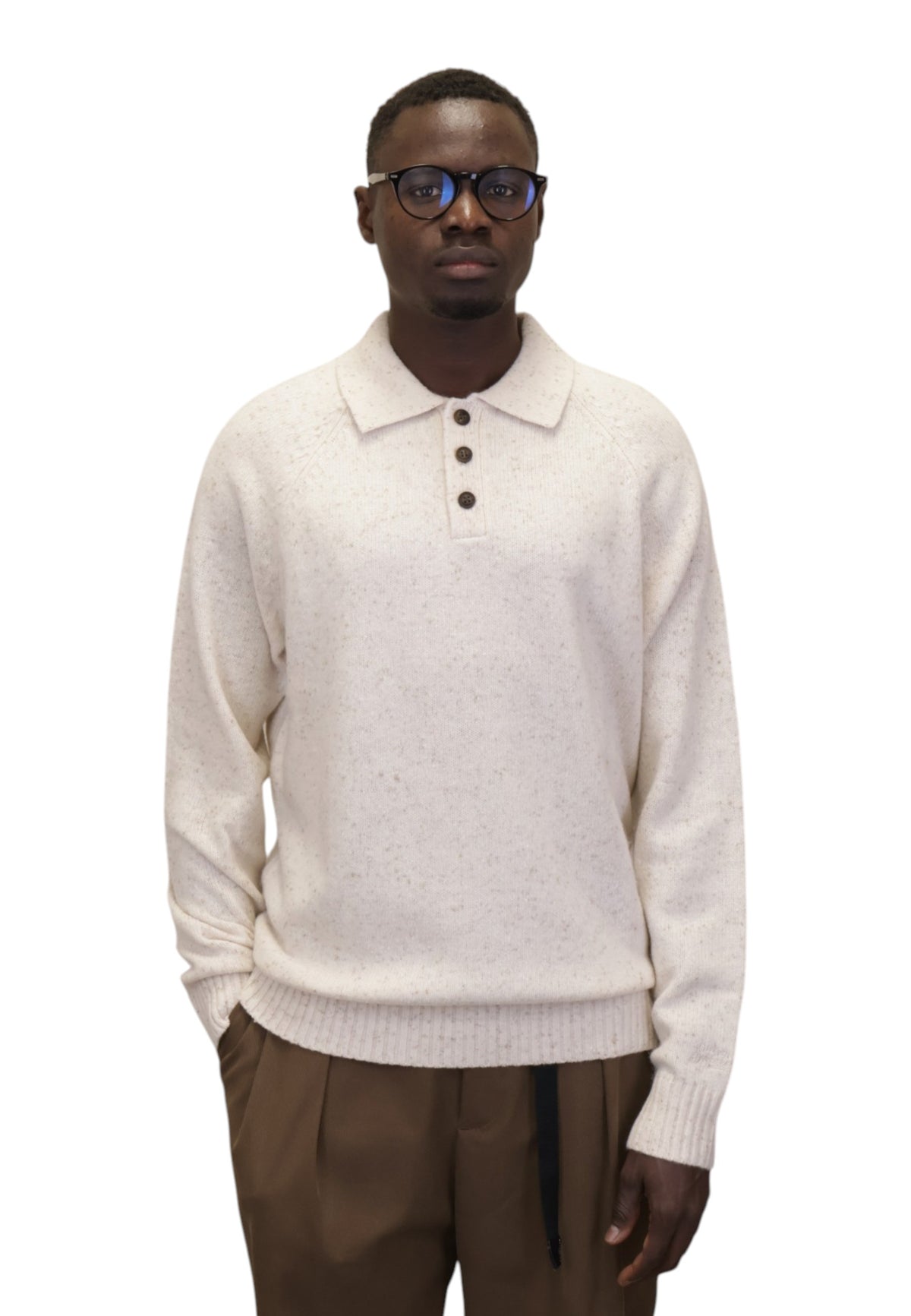 POLO A MANICA LUNGA Panna Mc2 Saint Barth