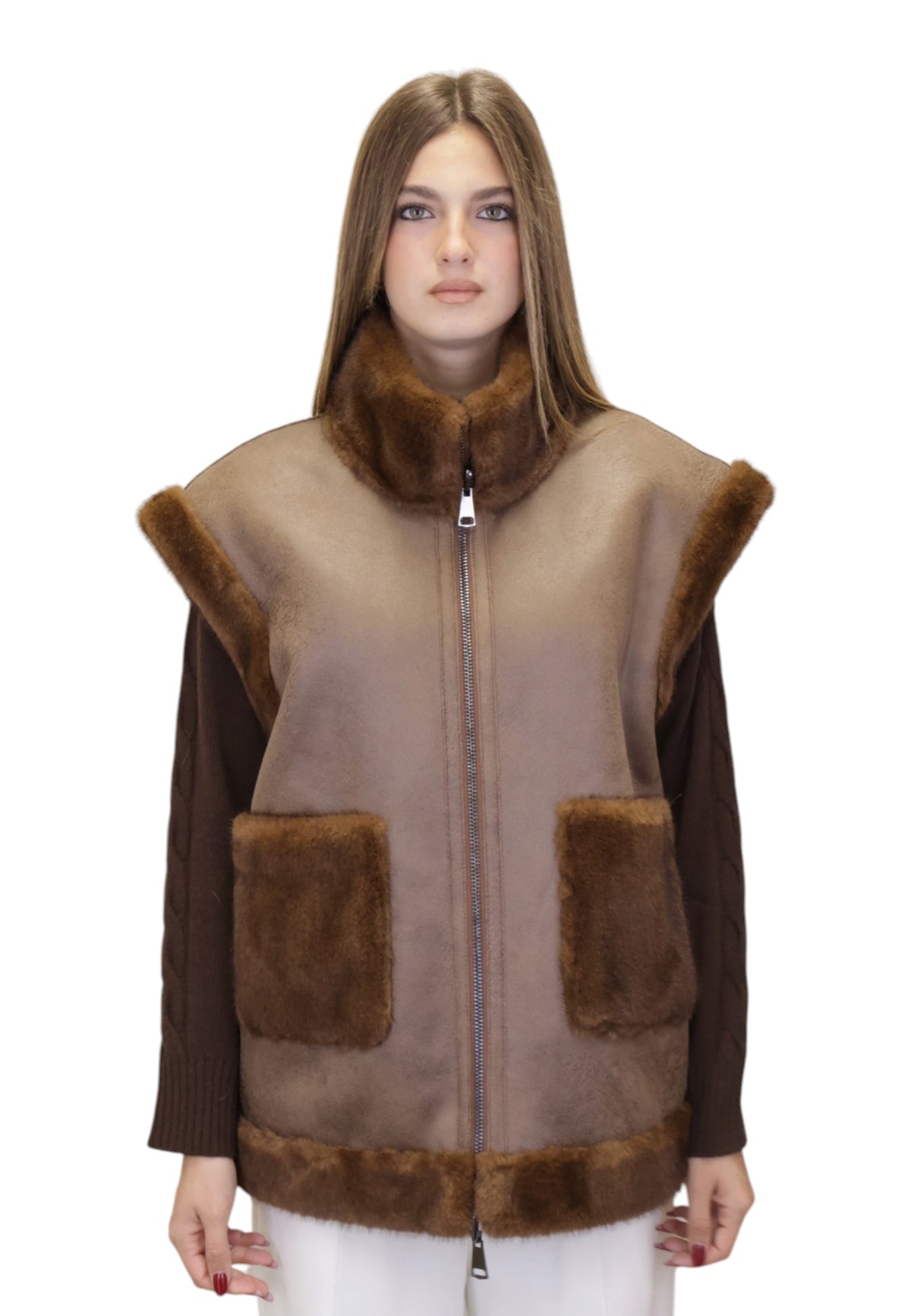 GILET Marrone Leon & Loulou