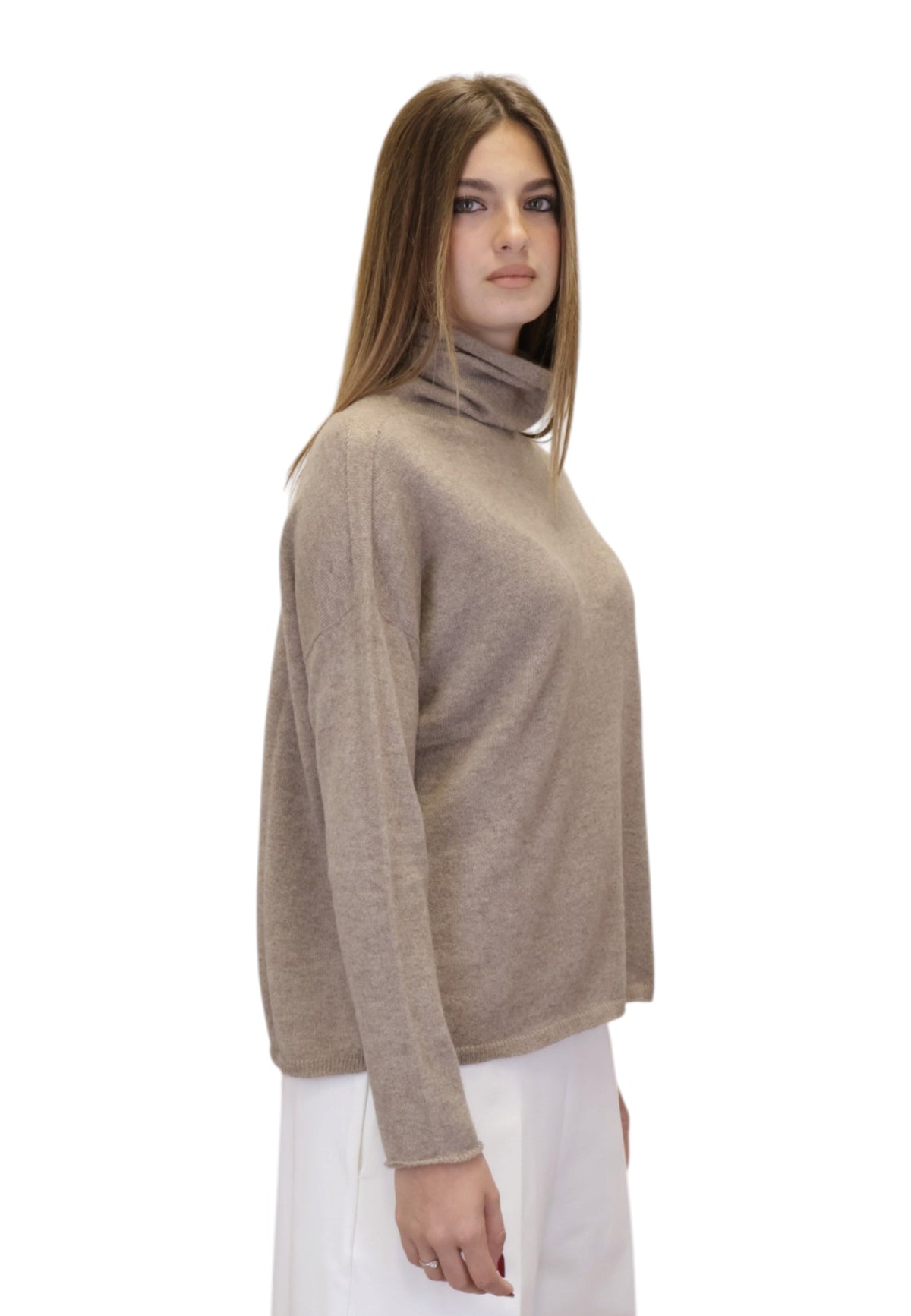MAGLIE A LUPETTO Marrone Riviera Cashmere
