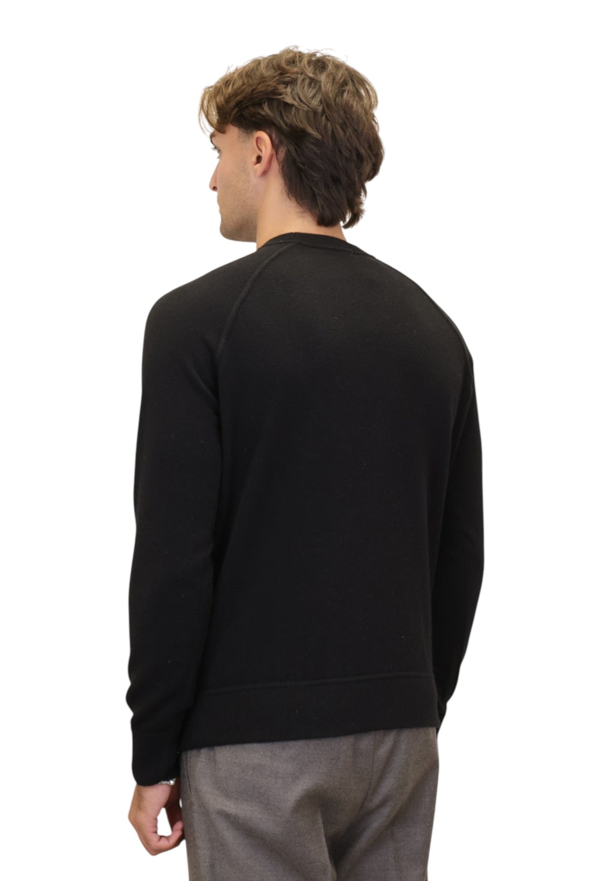 FELPE A GIROCOLLO Nero Riviera Cashmere