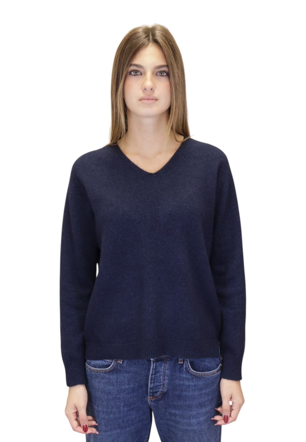 MAGLIE A V Blu Hekla & Co