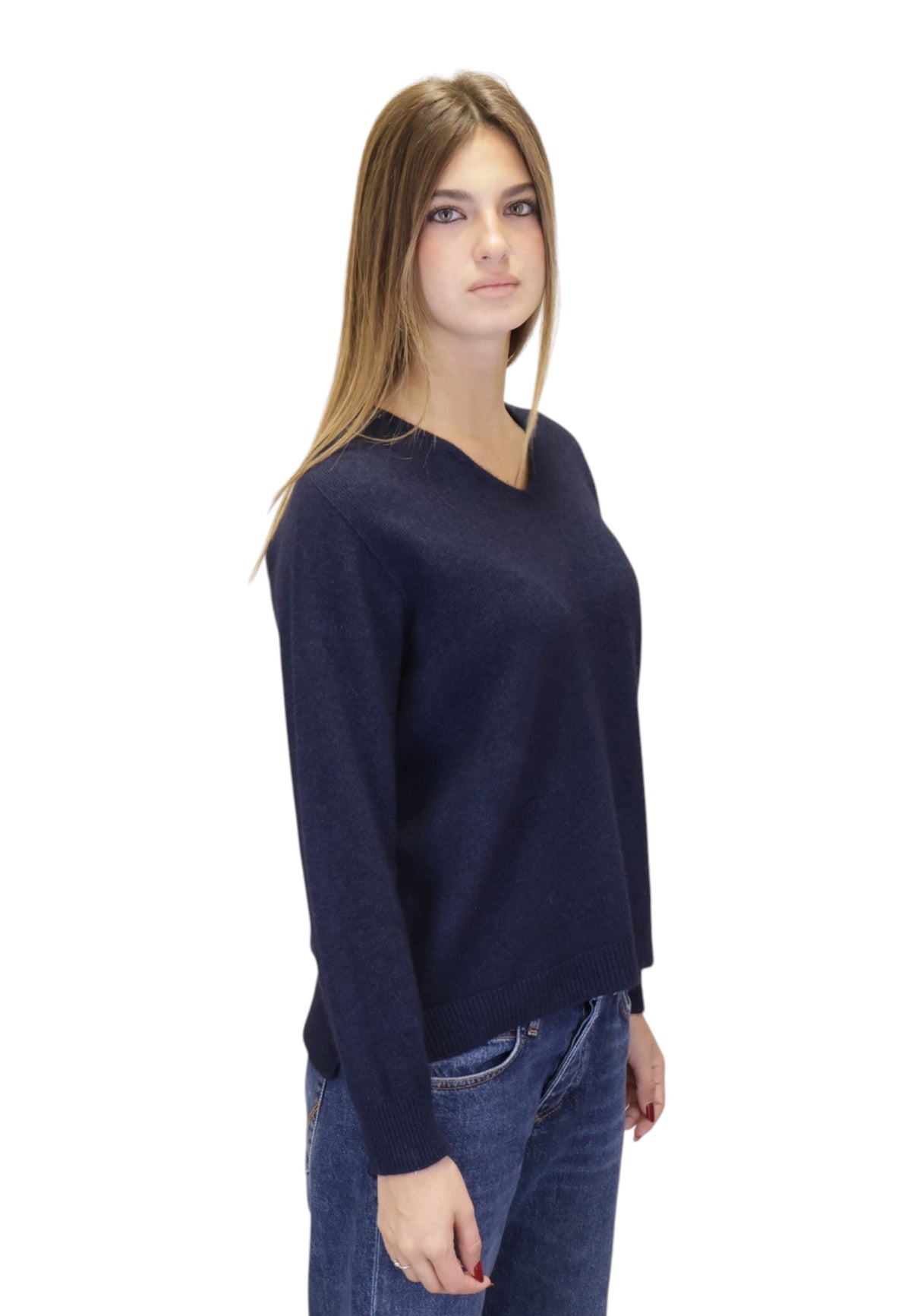 MAGLIE A V Blu Hekla & Co