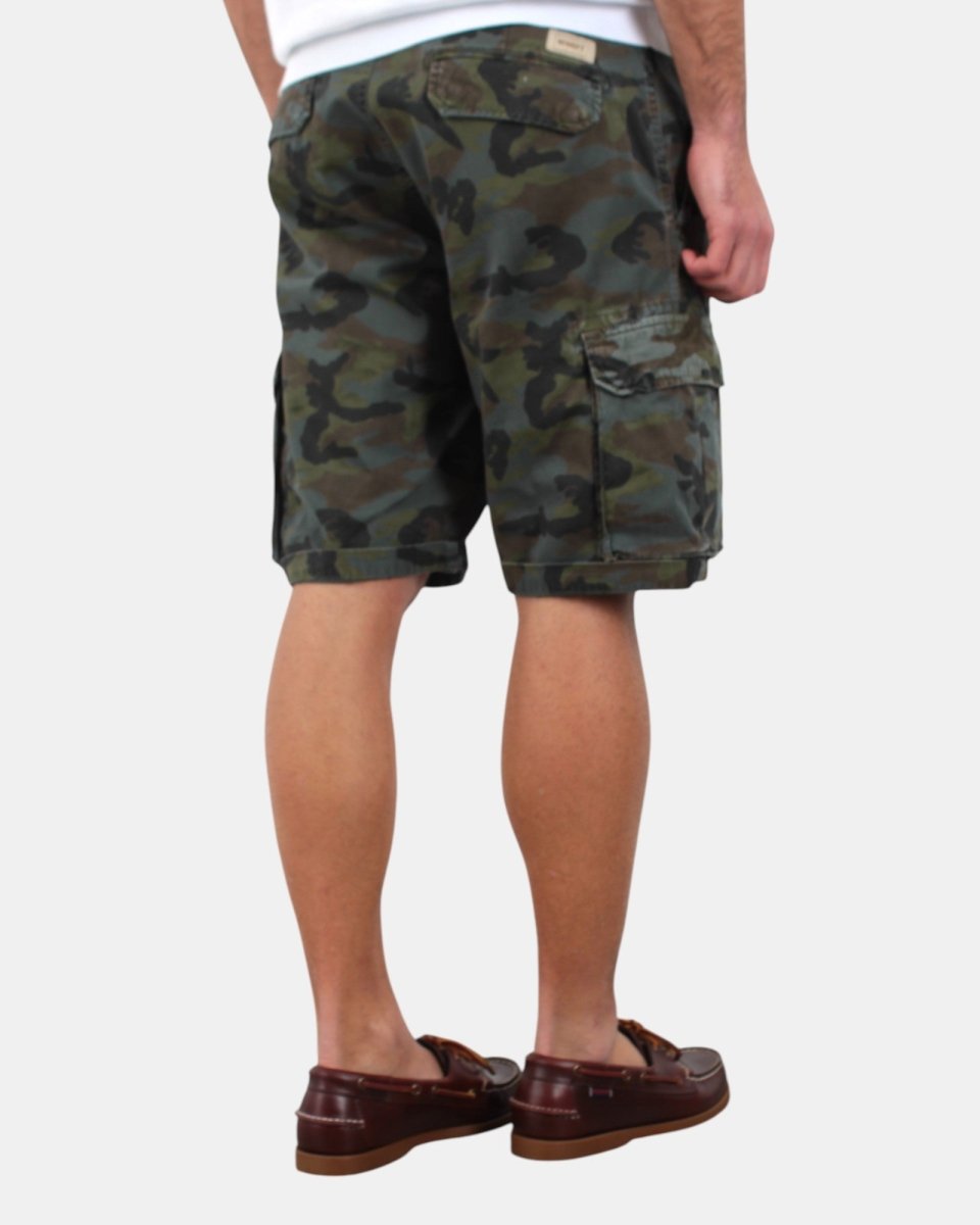 BERMUDA CARGO 40 WEFT CAMOUFLAGE - W893 VERDE MILITARE - 10Decimi