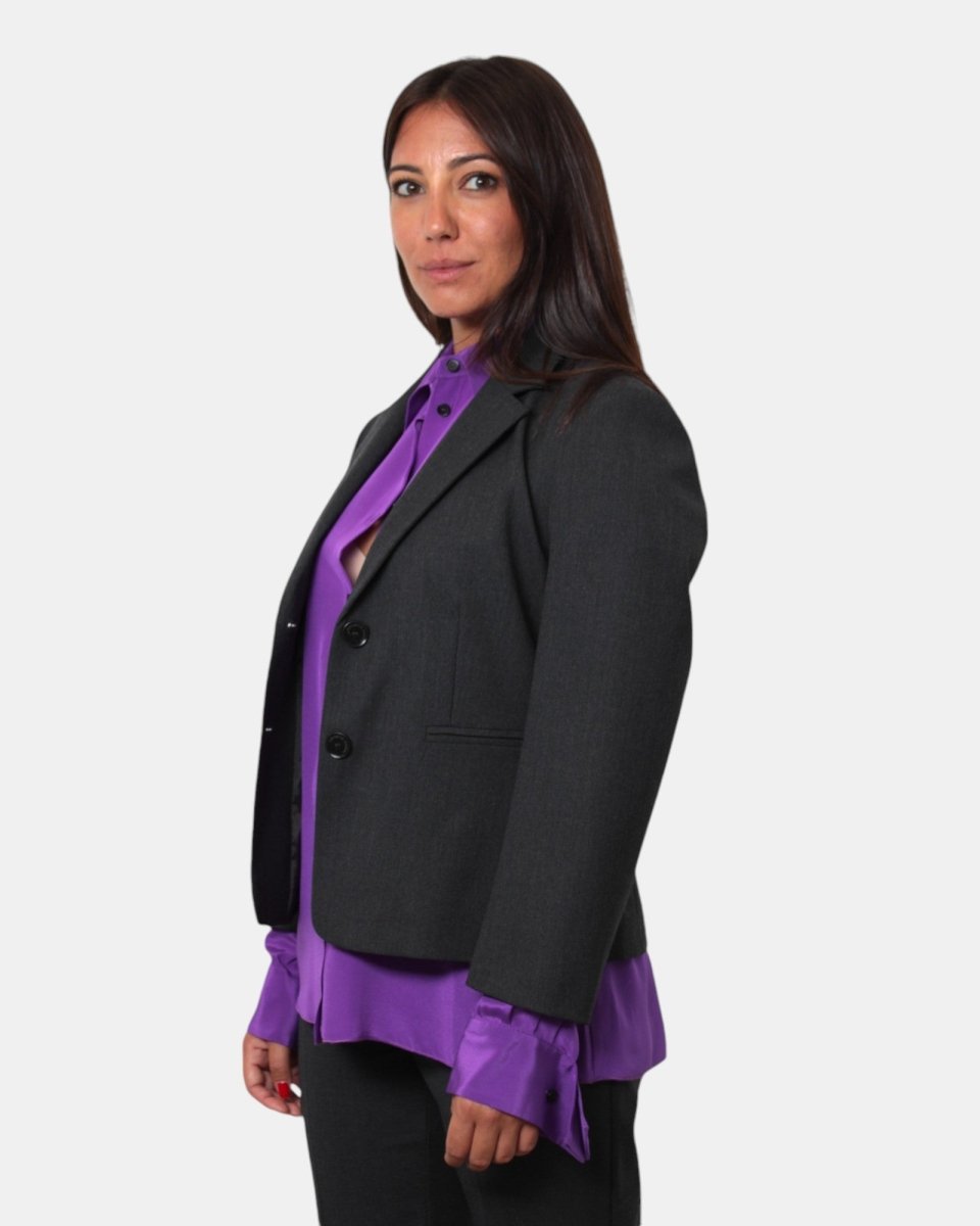 BLAZER MONOPETTO LIVIANA CONTI - ANTRACITE - 10Decimi