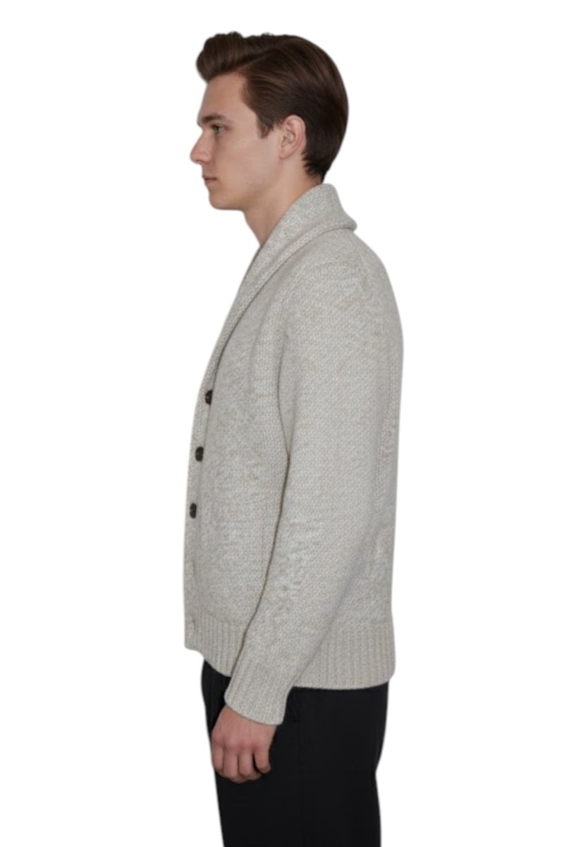 cardigan con collo sciallato - 309 naturale - 10Decimi