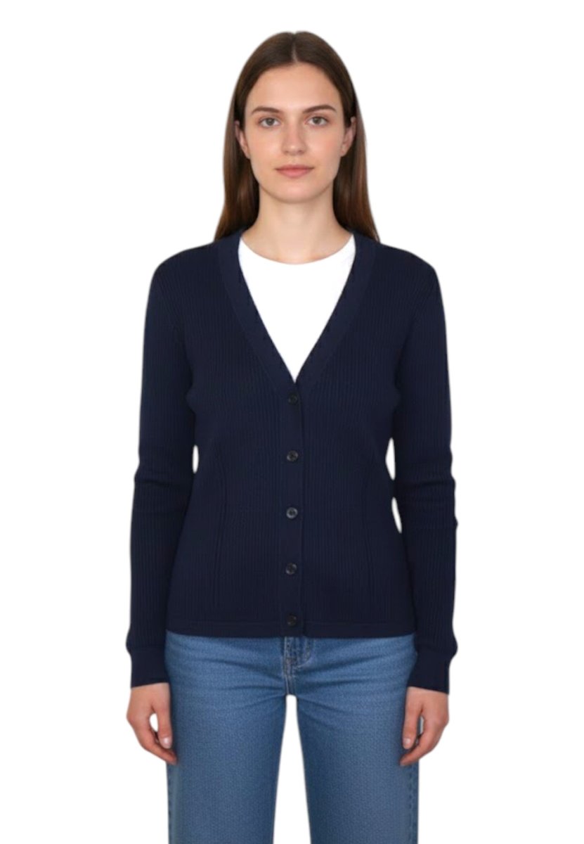 cardigan mod. aerosi - 004 blu marino - 10Decimi