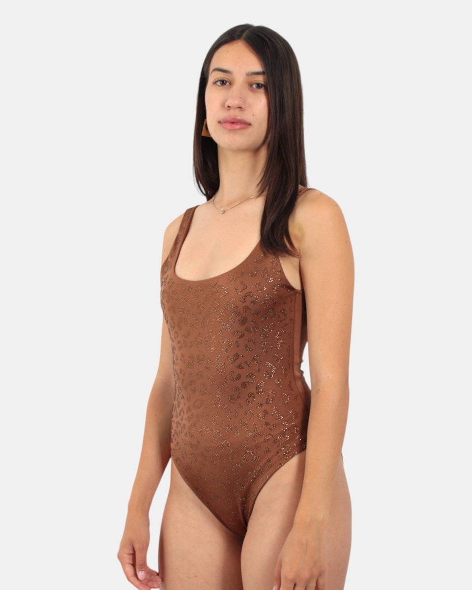 CLASSIC ONEPIECE SWIMSUIT - SHINY STRASS LEOPARD 18 - 10Decimi