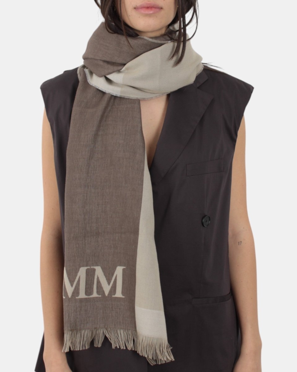 foulard mm max mara mod. corona - 001 grigio chiaro - 10Decimi